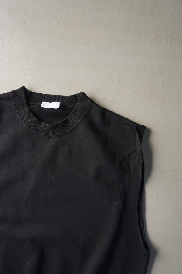 Homspun　コンパクト裏毛ベスト　ブラック homspun コンパクト裏毛 ベスト