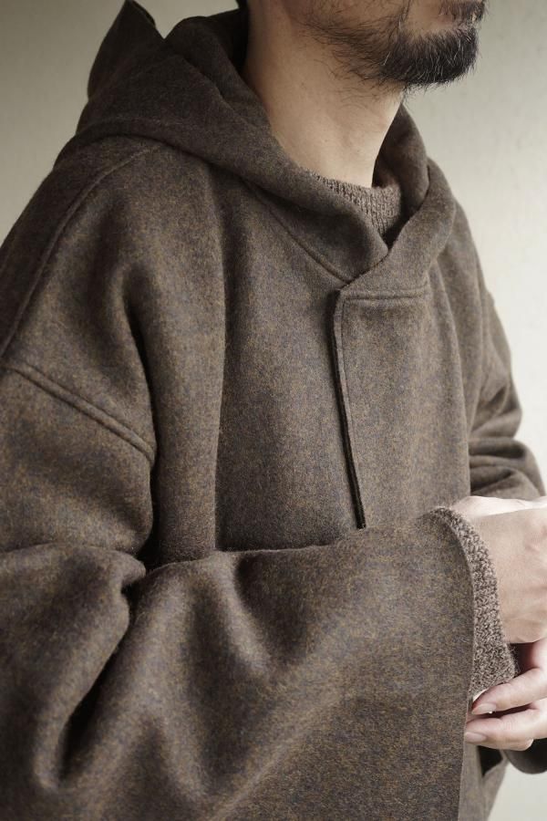 MITTAN 圧縮ウールニットフードコート