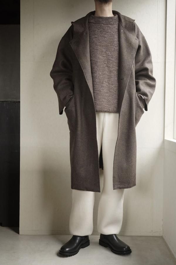 MITTAN 圧縮ウールニットフードコート