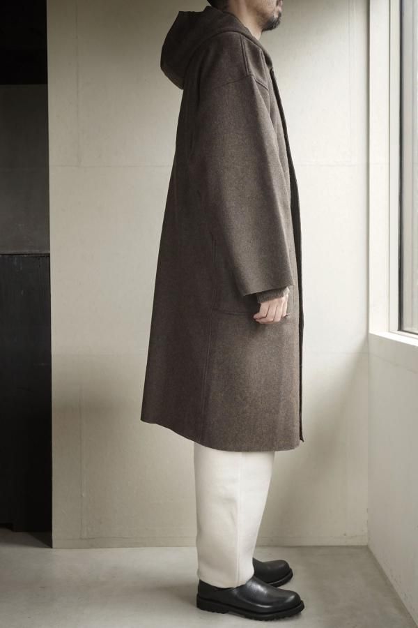 MITTAN 圧縮ウールニットフードコート