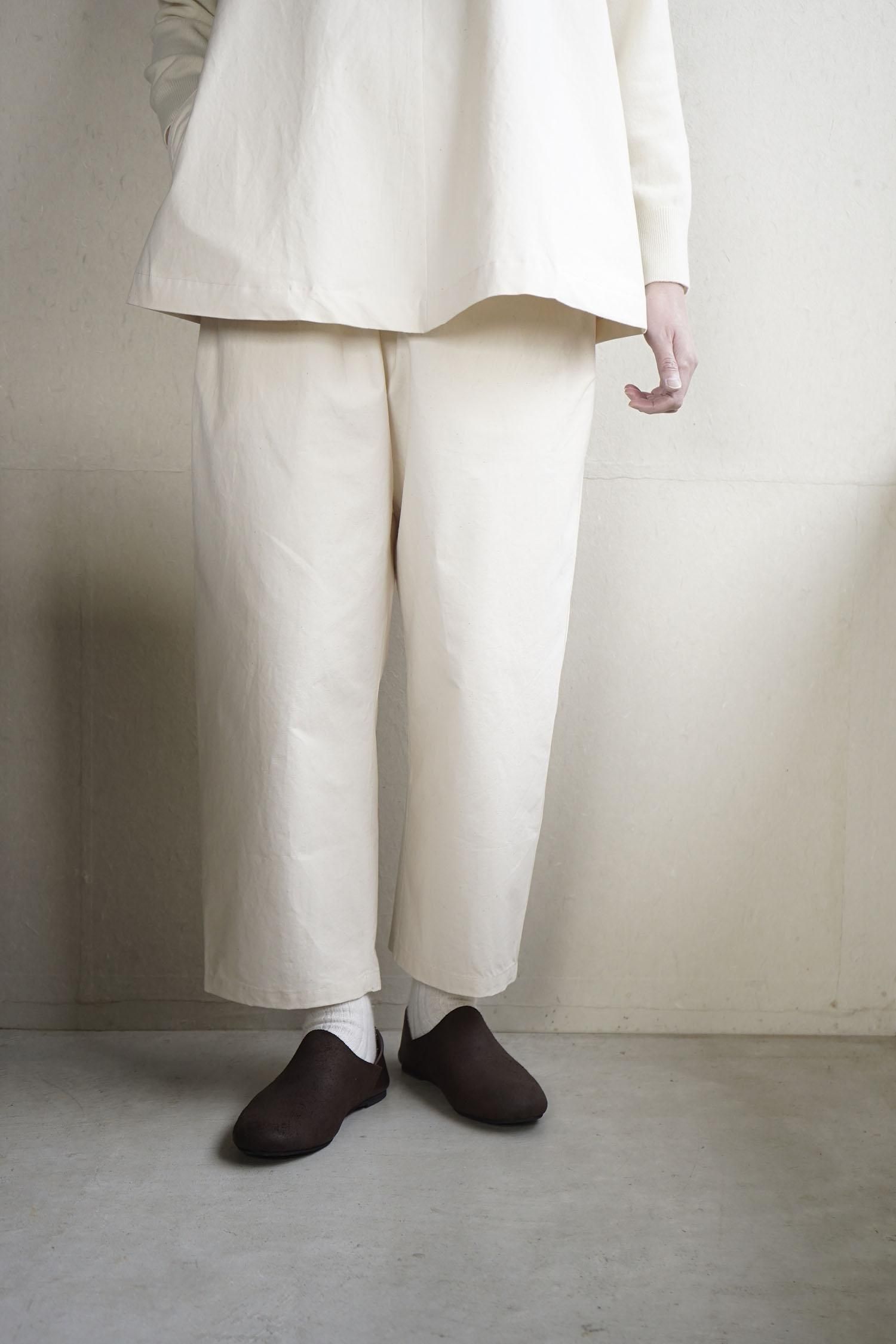 Cotton easy pants<br>O,white, Beige<br>