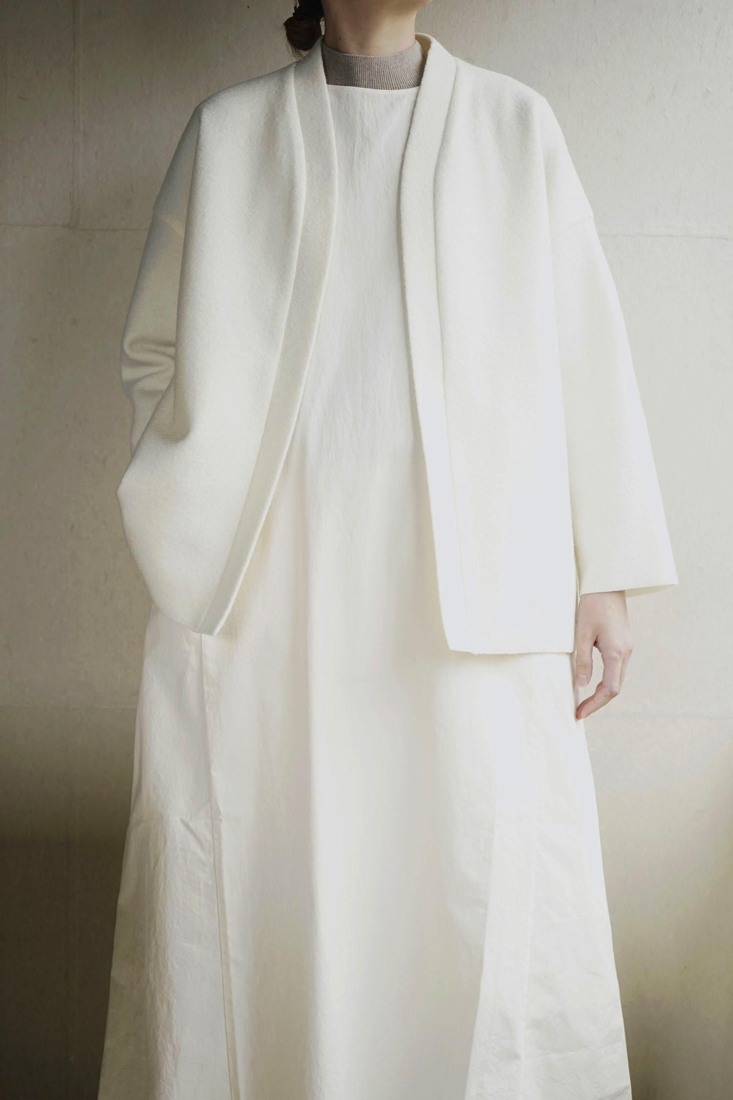 Felted wool jacket<br>White, Beige, Charcoal gray<br>