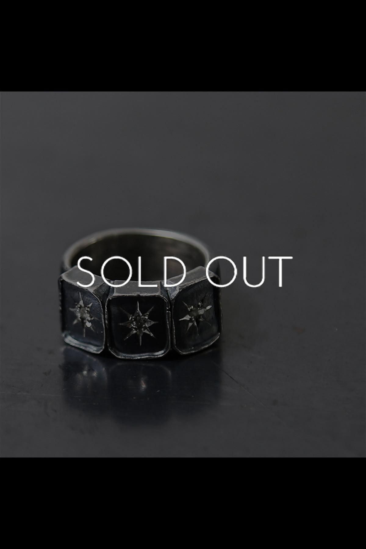 SQUARE DIAMOND RING 120S-PBR_SIL925+DIAMOND