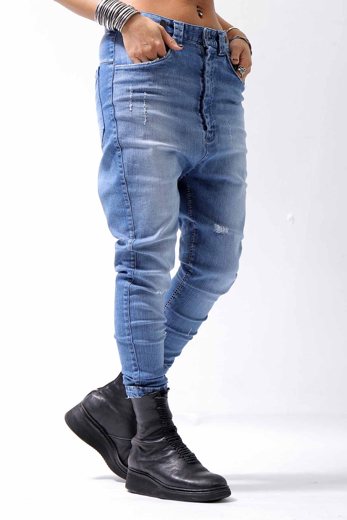 bajra【バジュラ】UNISEX WASHED STRETCH DENIM PANTS 141QP01_BLUE  WASH公式通販サイト｜QUADRATO Boutique【クアドラート】正規販売店 UNISEX