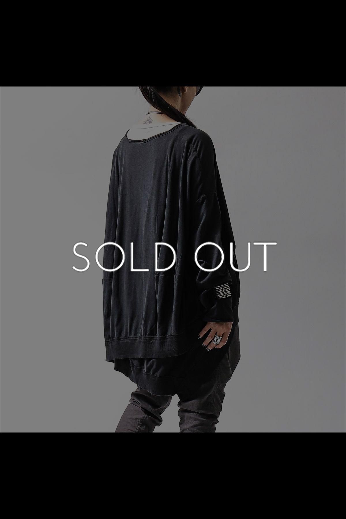 UNISEX BACK LAYERED RIB TOPS 556 0501_BLACK