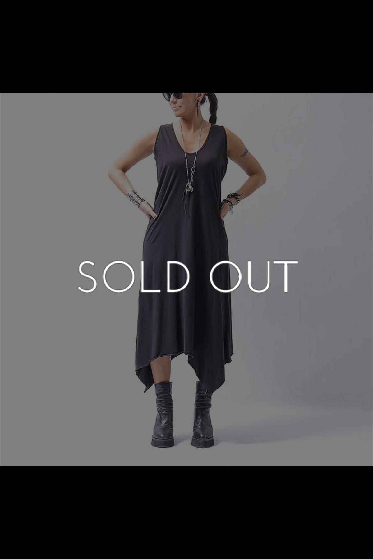 SLEEVELESS LONG DRESS  533RO_BLACK