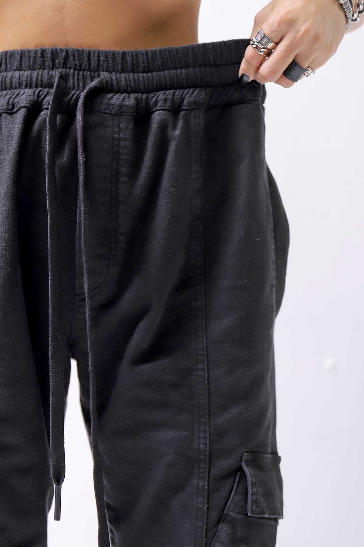 Andrea Ya'aqov【アンドレア ヤコポ】UNISEX DENIM CARGO PANTS  DEN60_BLACK公式通販サイト｜QUADRATO Boutique【クアドラート】正規輸入販売店 UNISEX