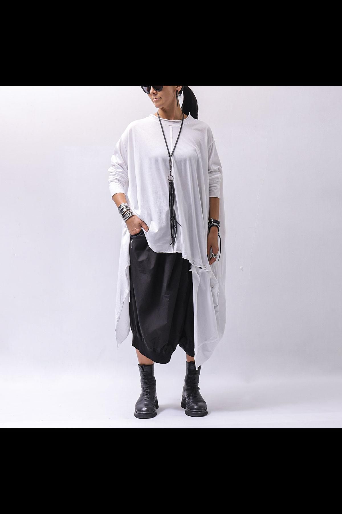 studio b3 UNISEX ASYMMETRY COTTON TOP