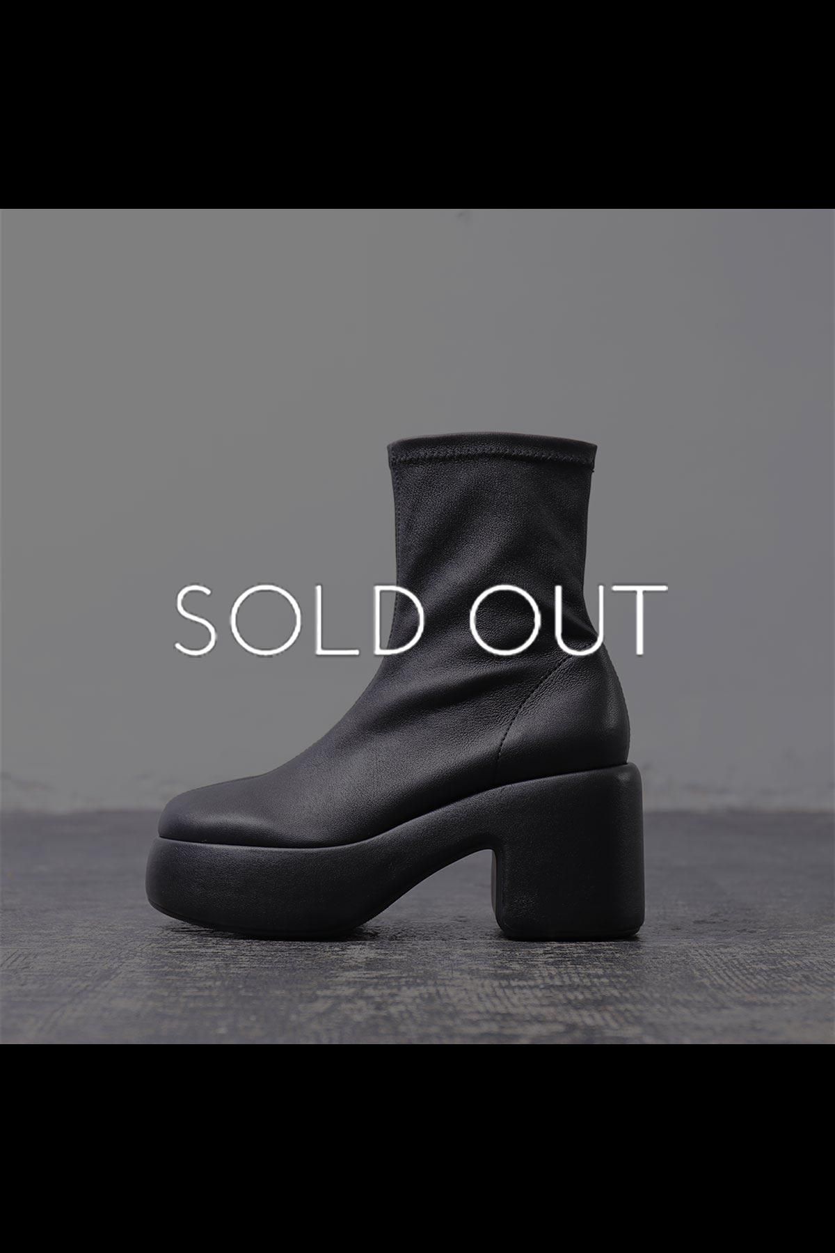 STRETCHED LEATHER MACARON BOOTS 5100D_BLACK