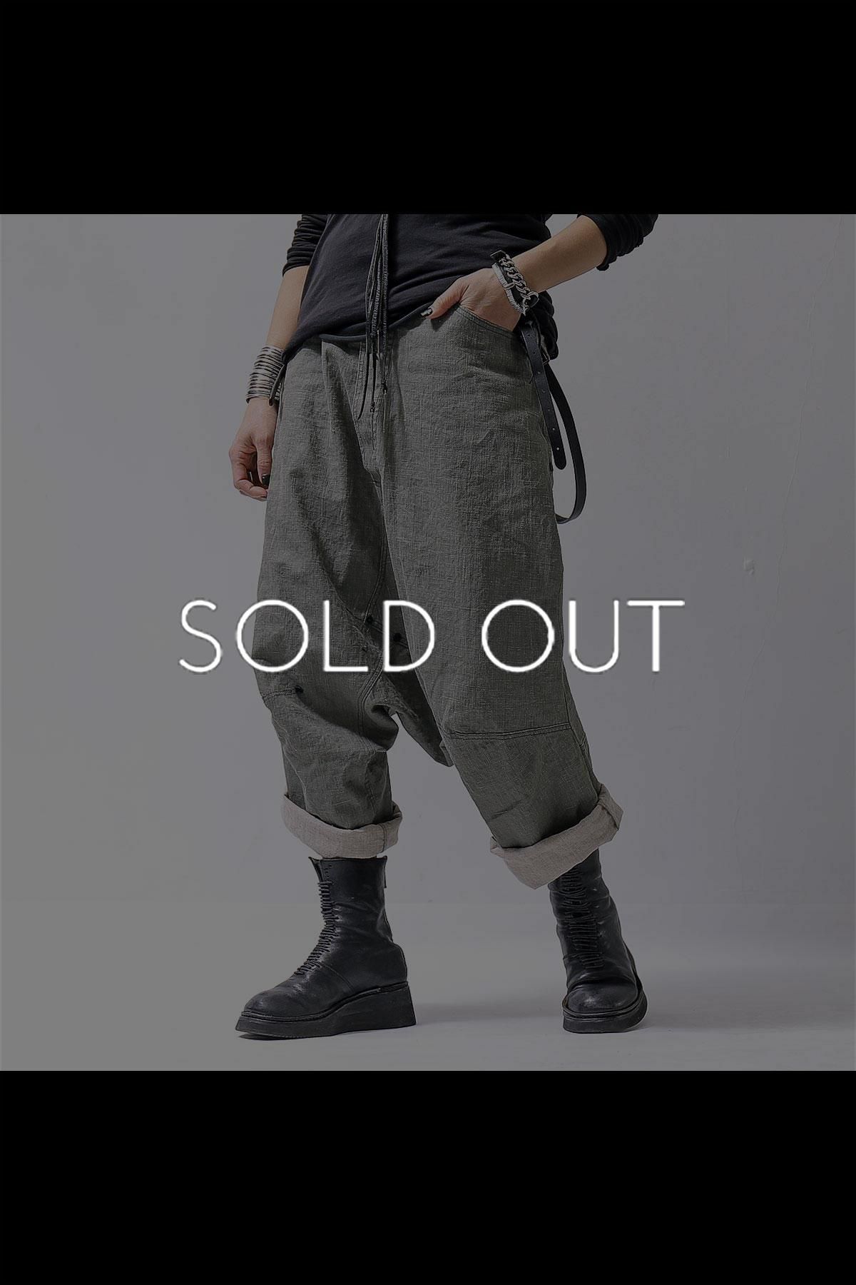 UNISEX COATING WASHED LINEN SAROUEL PANTS 109 0102_ALGE