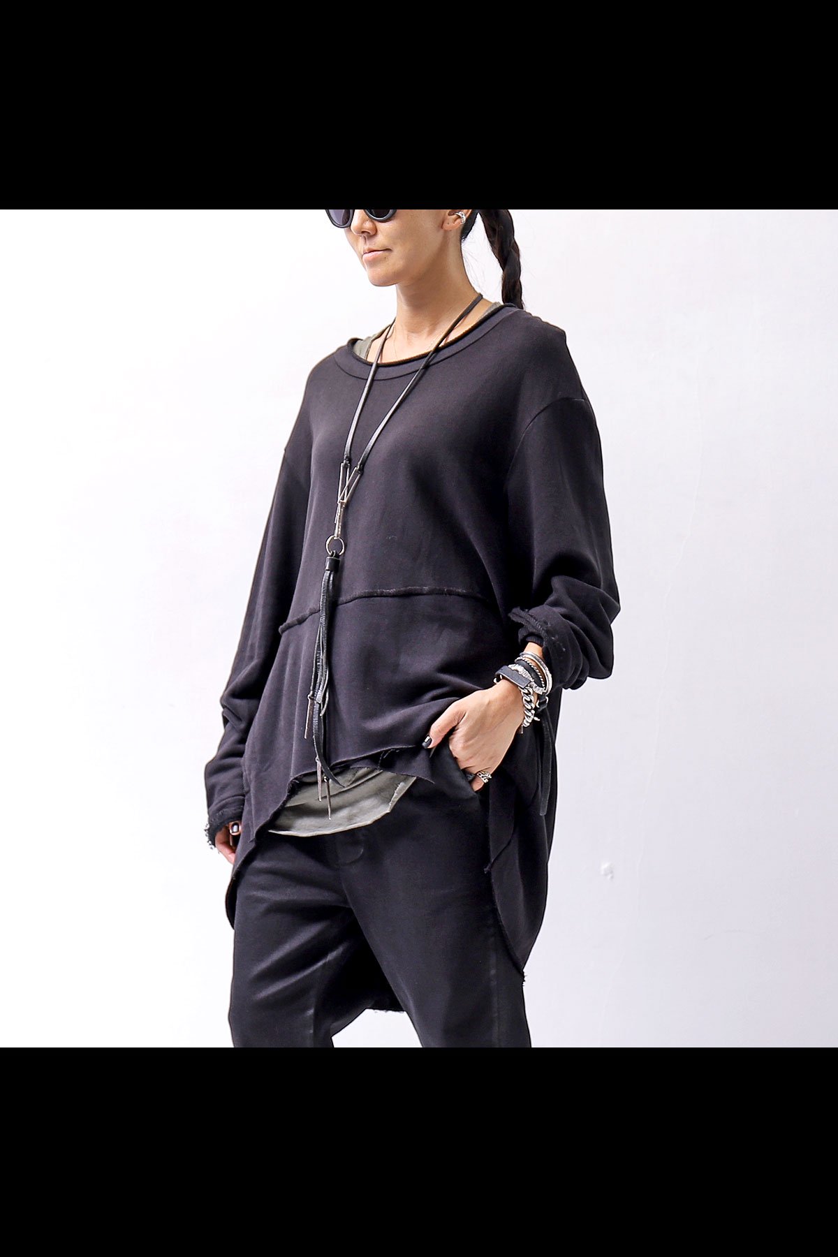 studio b3【スタジオ ビースリー】UNISEX ASYMMETRY MODAL COTTON