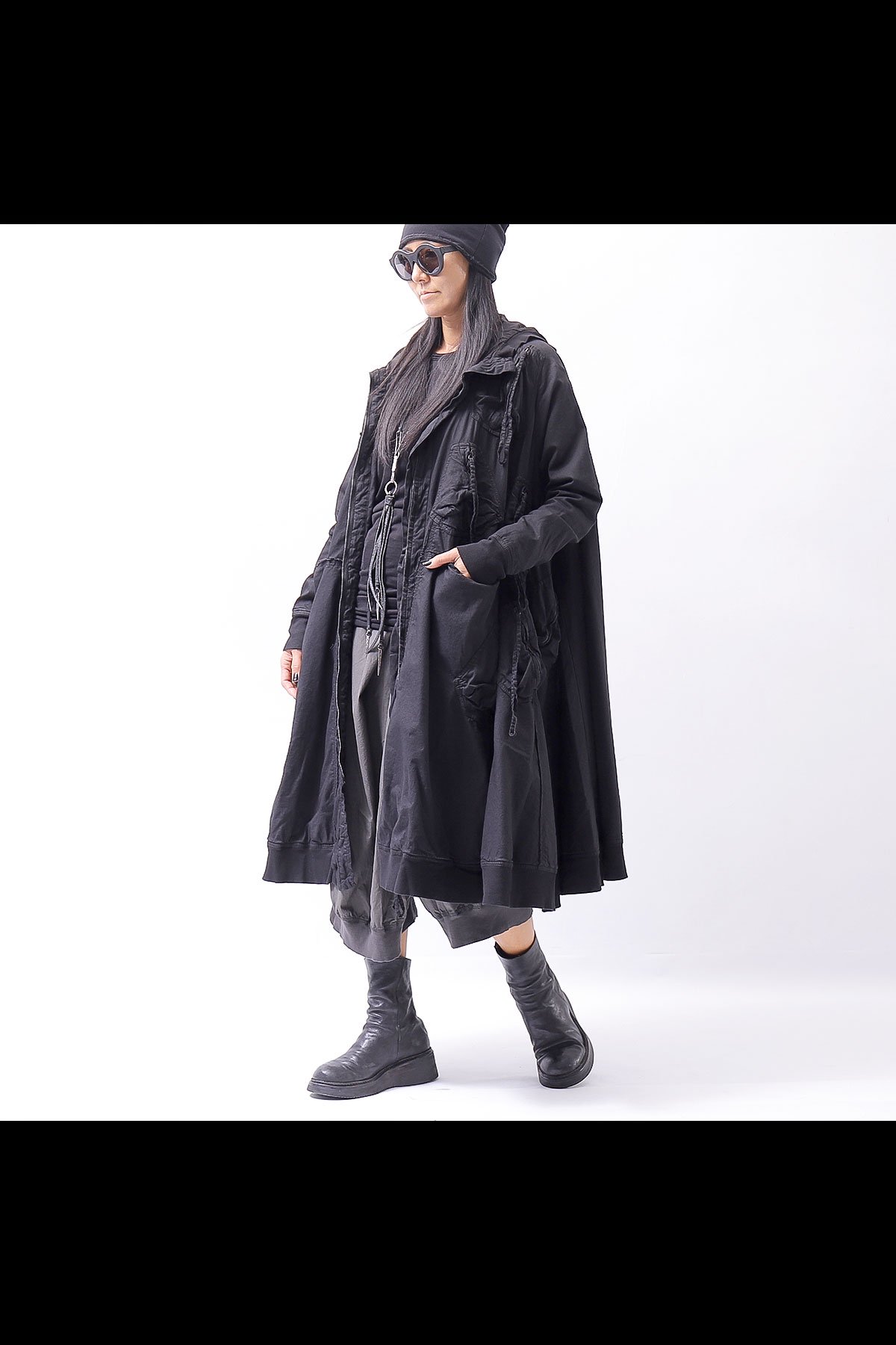 RUNDHOLZ【ランドホルツ】UNISEX ZIPED POCKETS＆HOOD LONG COAT