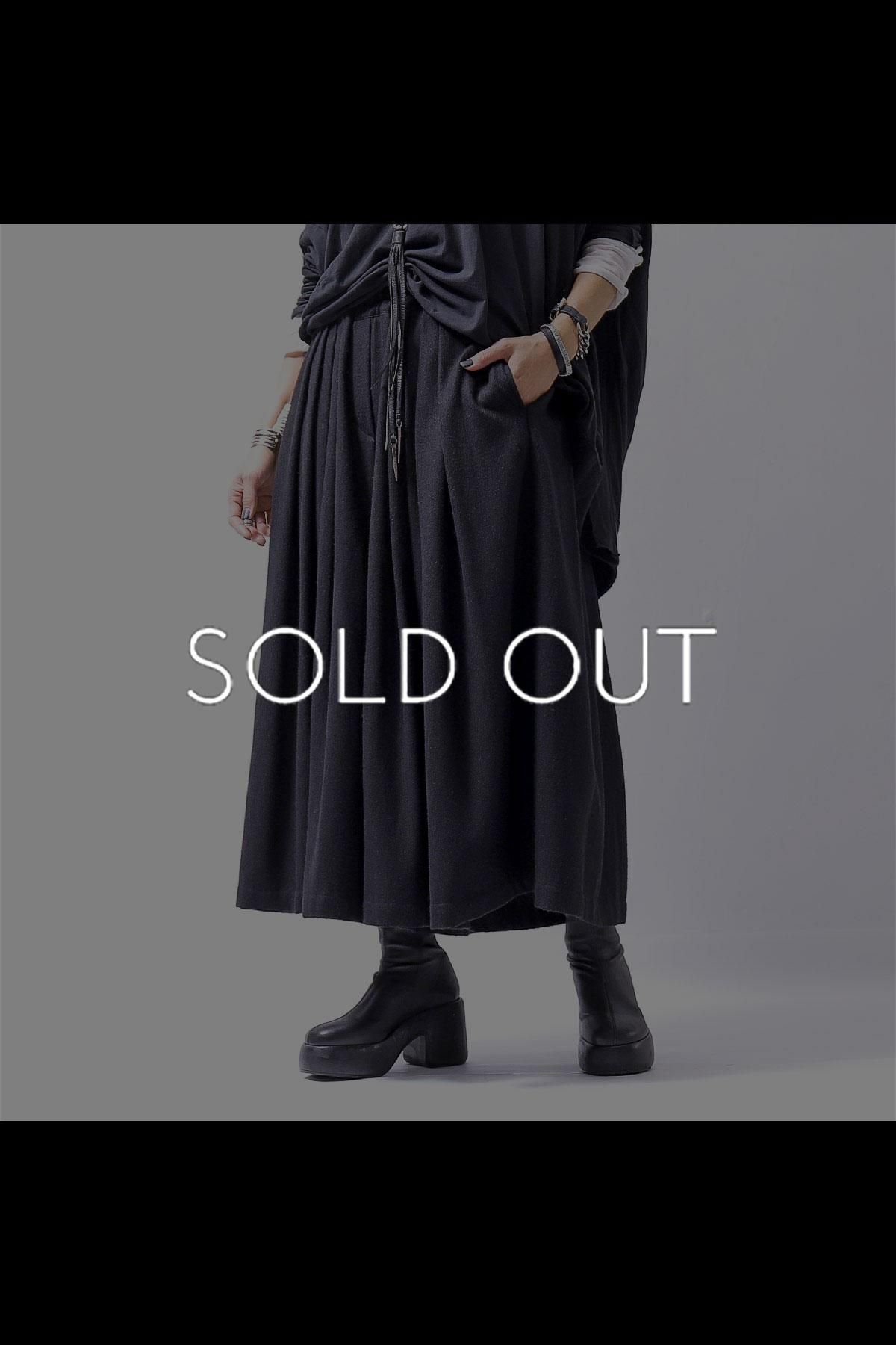 MEGA-WIDE SKIRT PANTS 100CH_BLACK