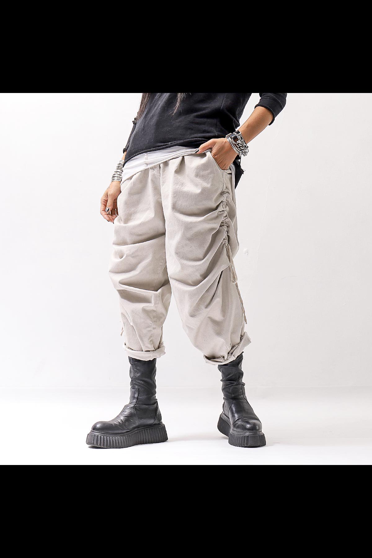 UNISEX SIDE STRING CODE PANTS 319/MM_DESERT