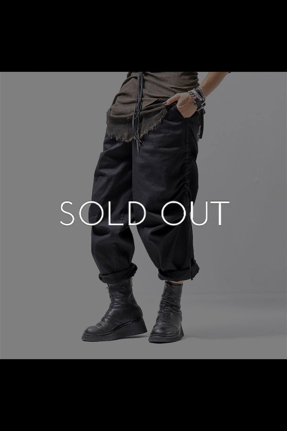 UNISEX SIDE STRING CODE PANTS 319/MM_BLACK