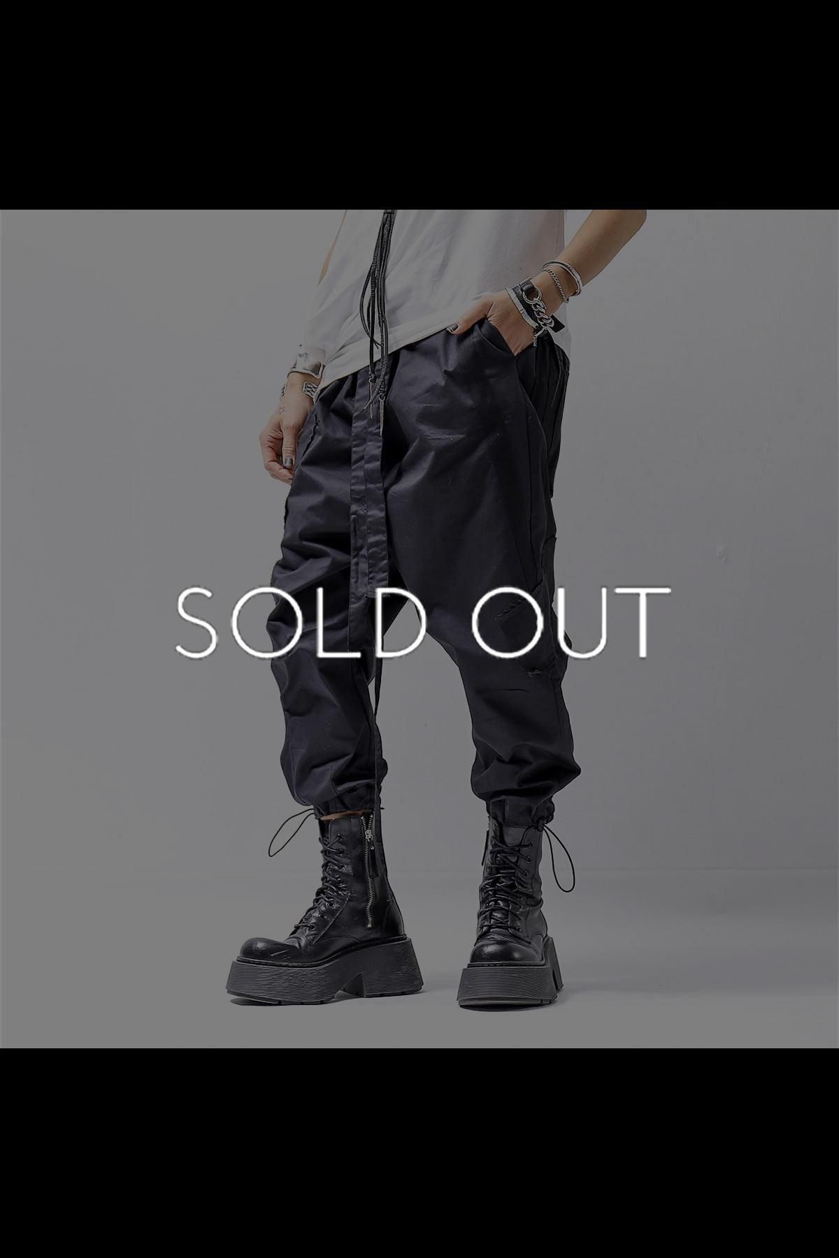 UNISEX 2WAY CARGO COTTON PANTS BZB1674 _BLACK