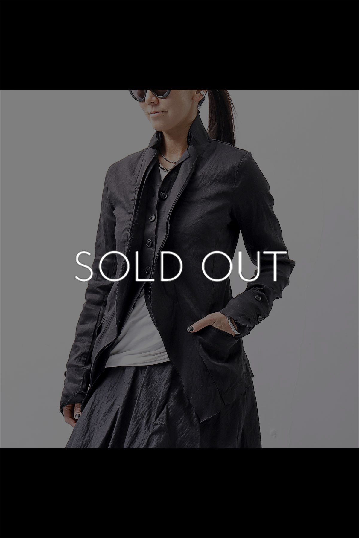 <img class='new_mark_img1' src='https://img.shop-pro.jp/img/new/icons8.gif' style='border:none;display:inline;margin:0px;padding:0px;width:auto;' />STRETCH LINEN JACKET 116 1104_BLACK