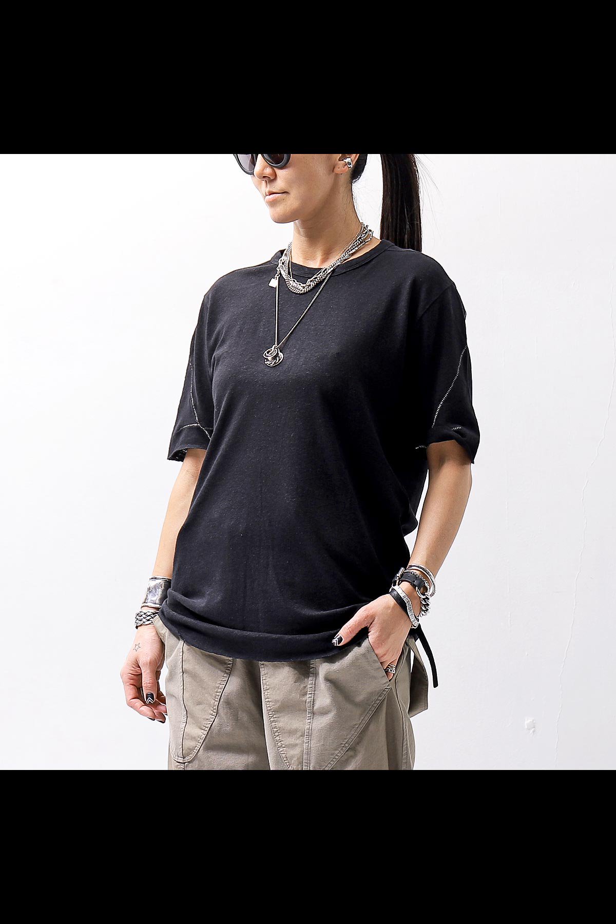 <img class='new_mark_img1' src='https://img.shop-pro.jp/img/new/icons8.gif' style='border:none;display:inline;margin:0px;padding:0px;width:auto;' />UNISEX COTTON LINEN T-SHIRT MTS779_BLACK