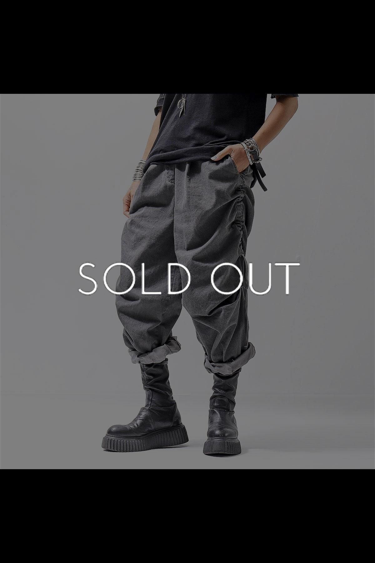 UNISEX SIDE STRING CODE PANTS 319/MM_DARK GREY WASH