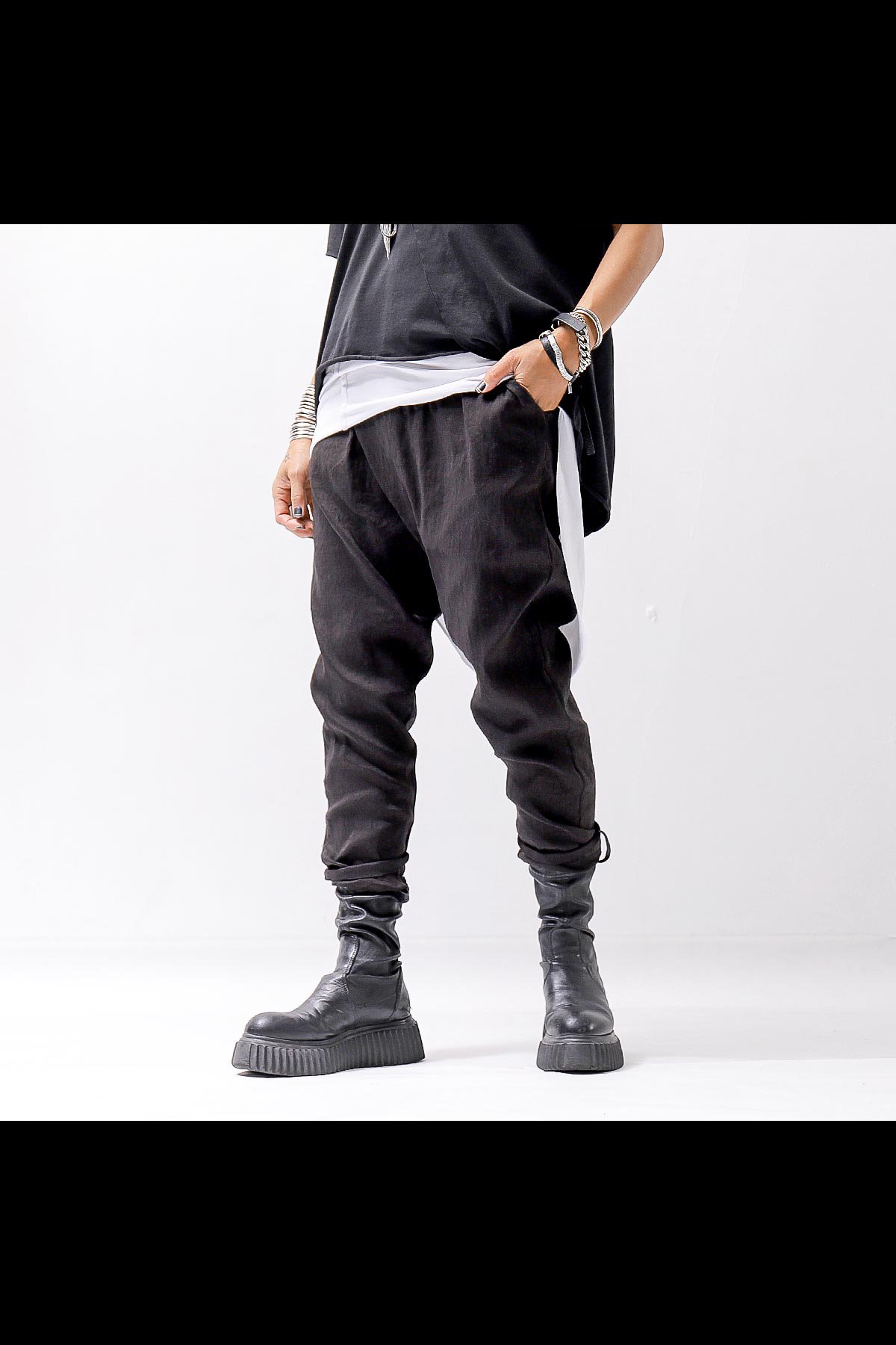 UNISEX STRETCH PANTS 126LOS_BLACK