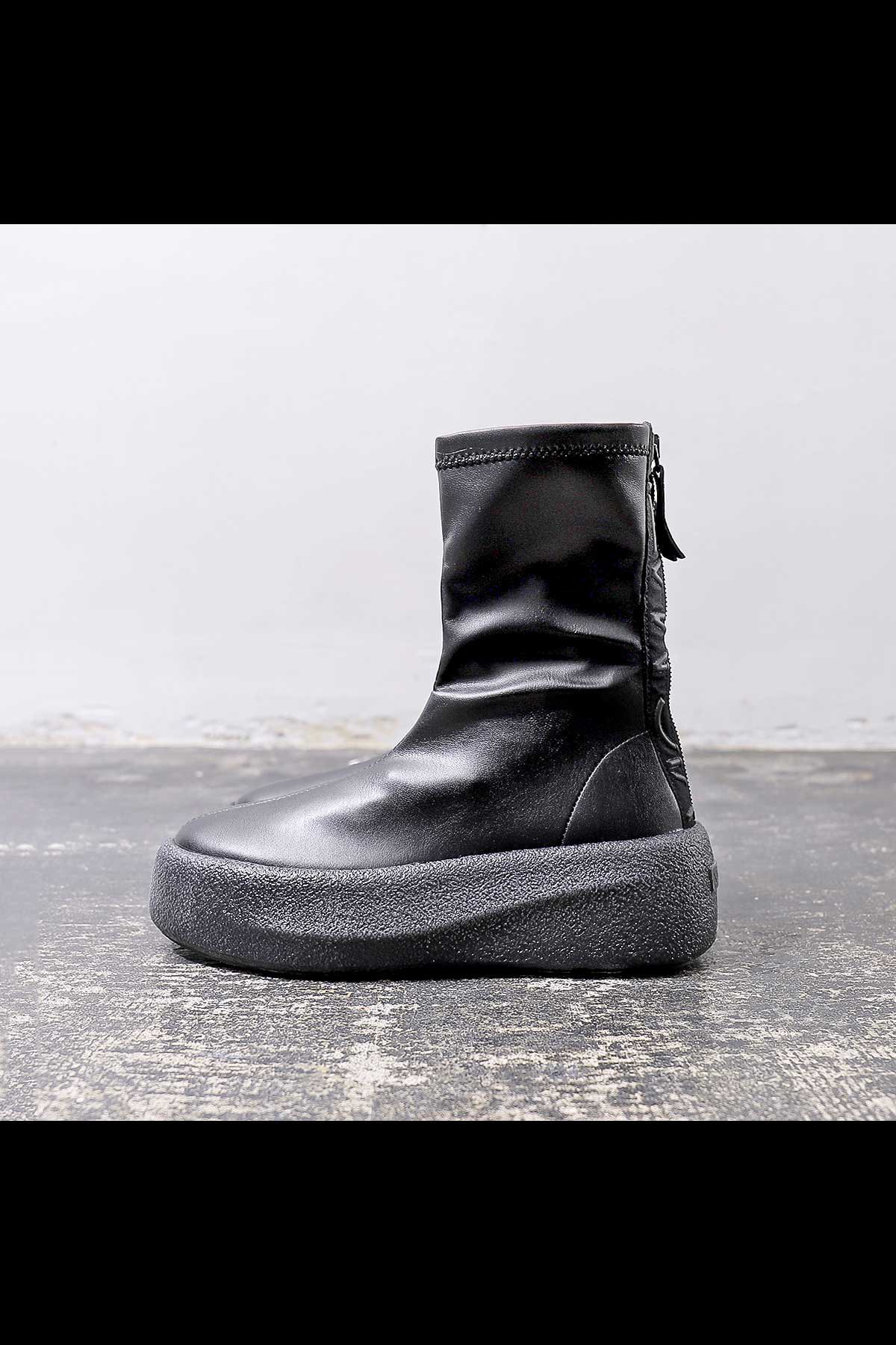 ECO STRETCH LEATHER SNEAKER BOOTS 2310D_BLACK