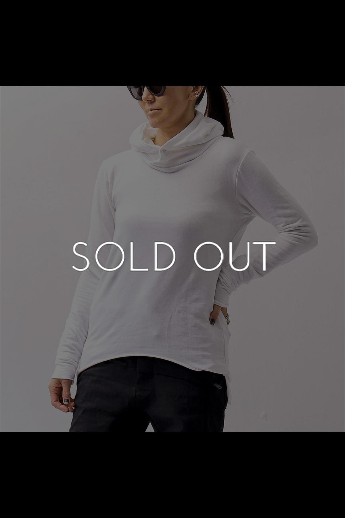 UNISEX SUPER STRETCH COTTON HOODIE TOP 150QK03_WHITE