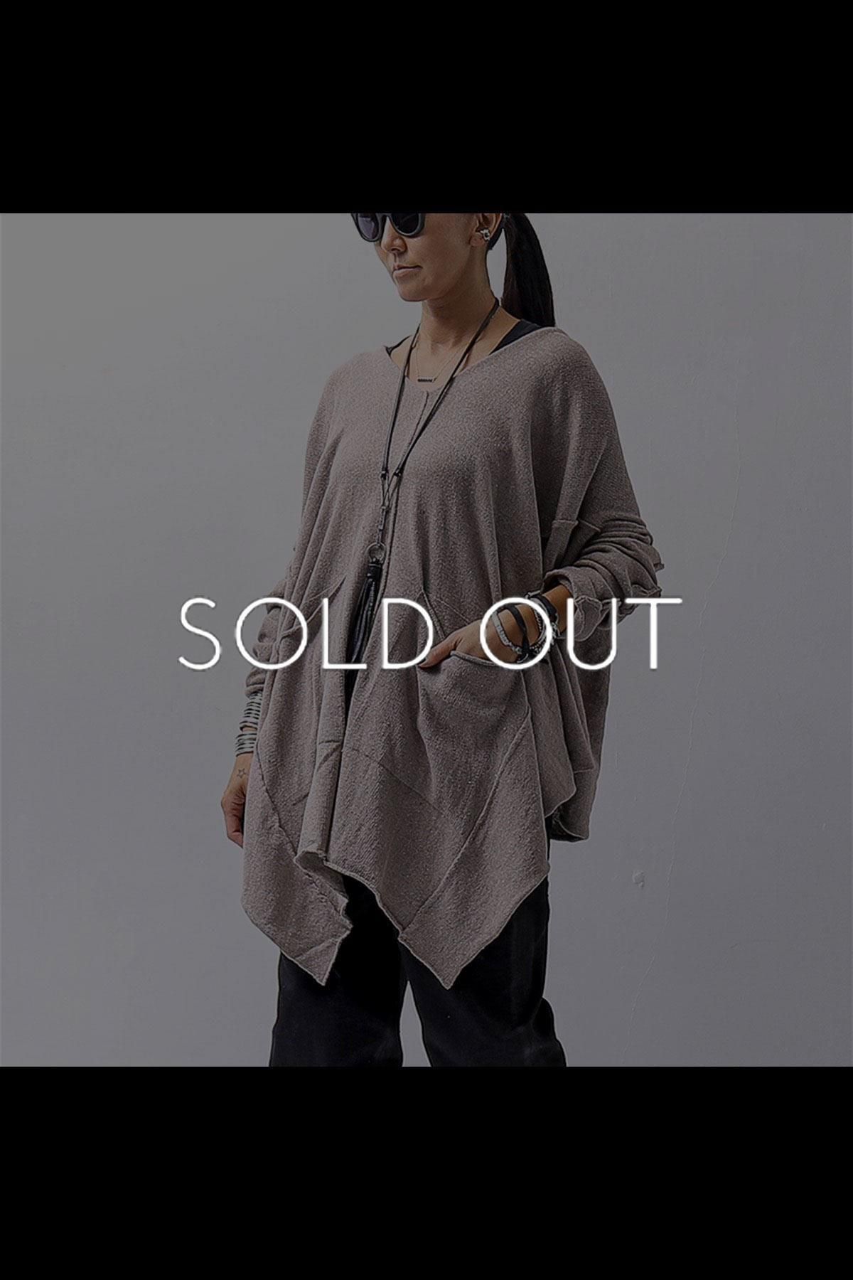 UNISEX 2WAY COTTON KNIT TOP SLB1496_MUD BEIGE