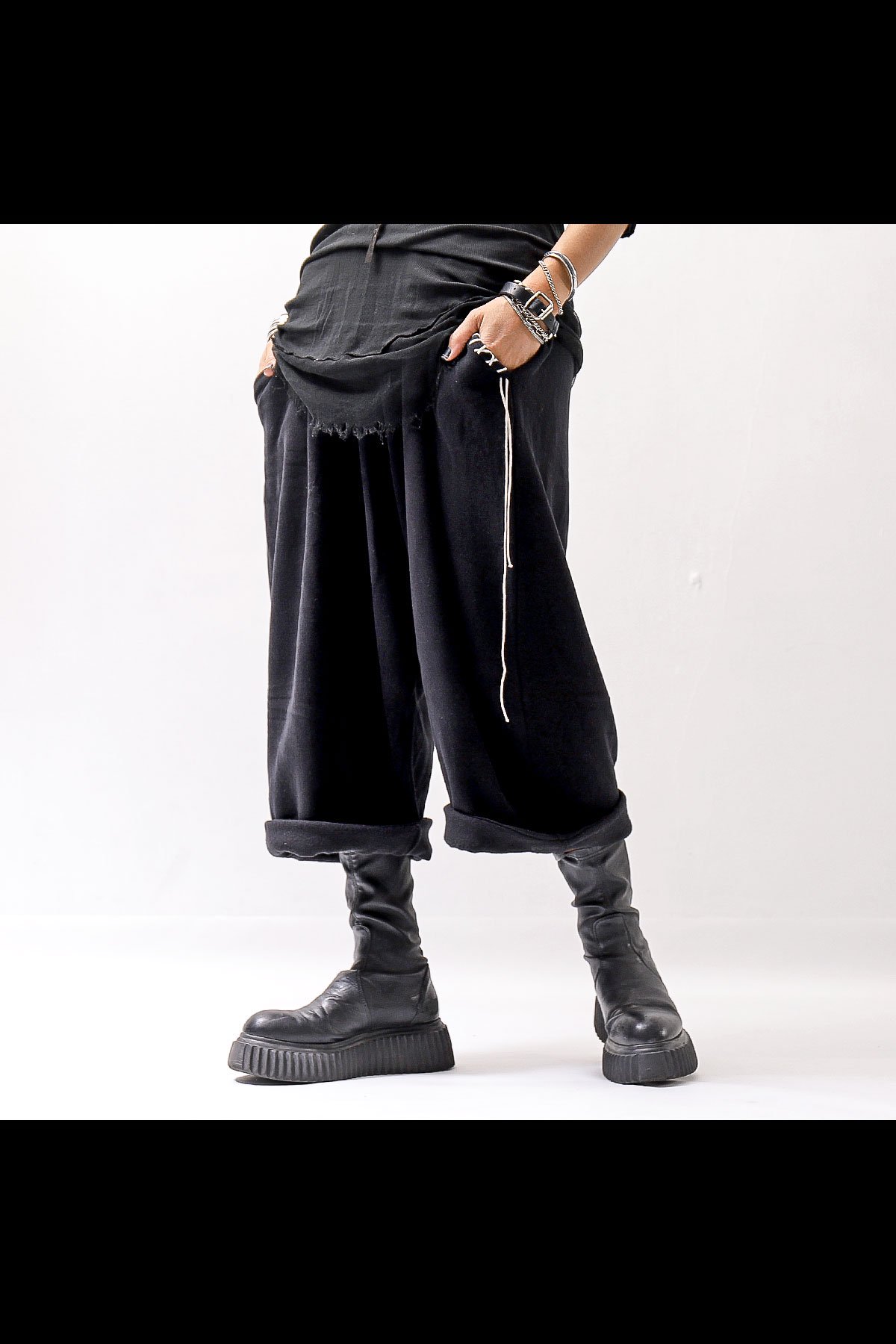 <img class='new_mark_img1' src='https://img.shop-pro.jp/img/new/icons8.gif' style='border:none;display:inline;margin:0px;padding:0px;width:auto;' />UNISEX COTTON KNIT RELAX FIT PANTS OGB1783_BLACK