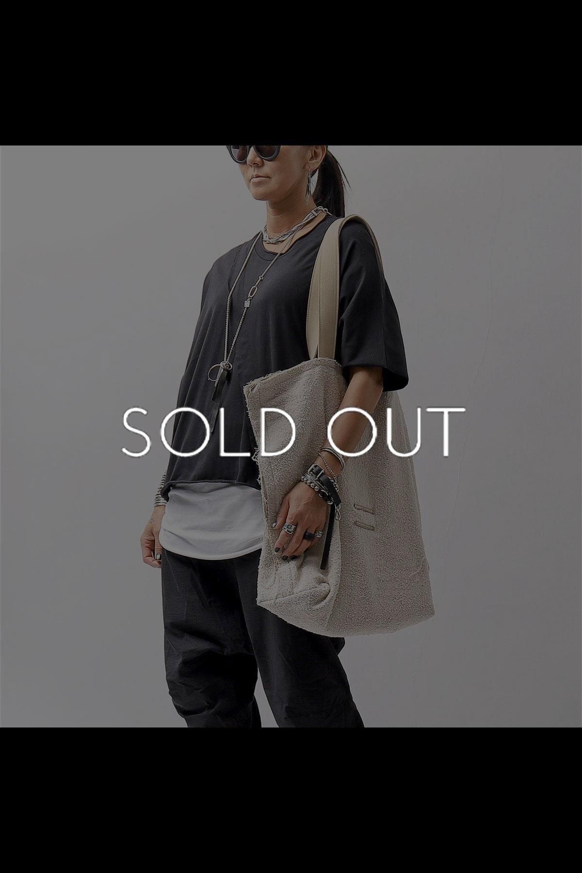 SHAGGY SILK & LEATHER TOTE BAG_BUTTER
