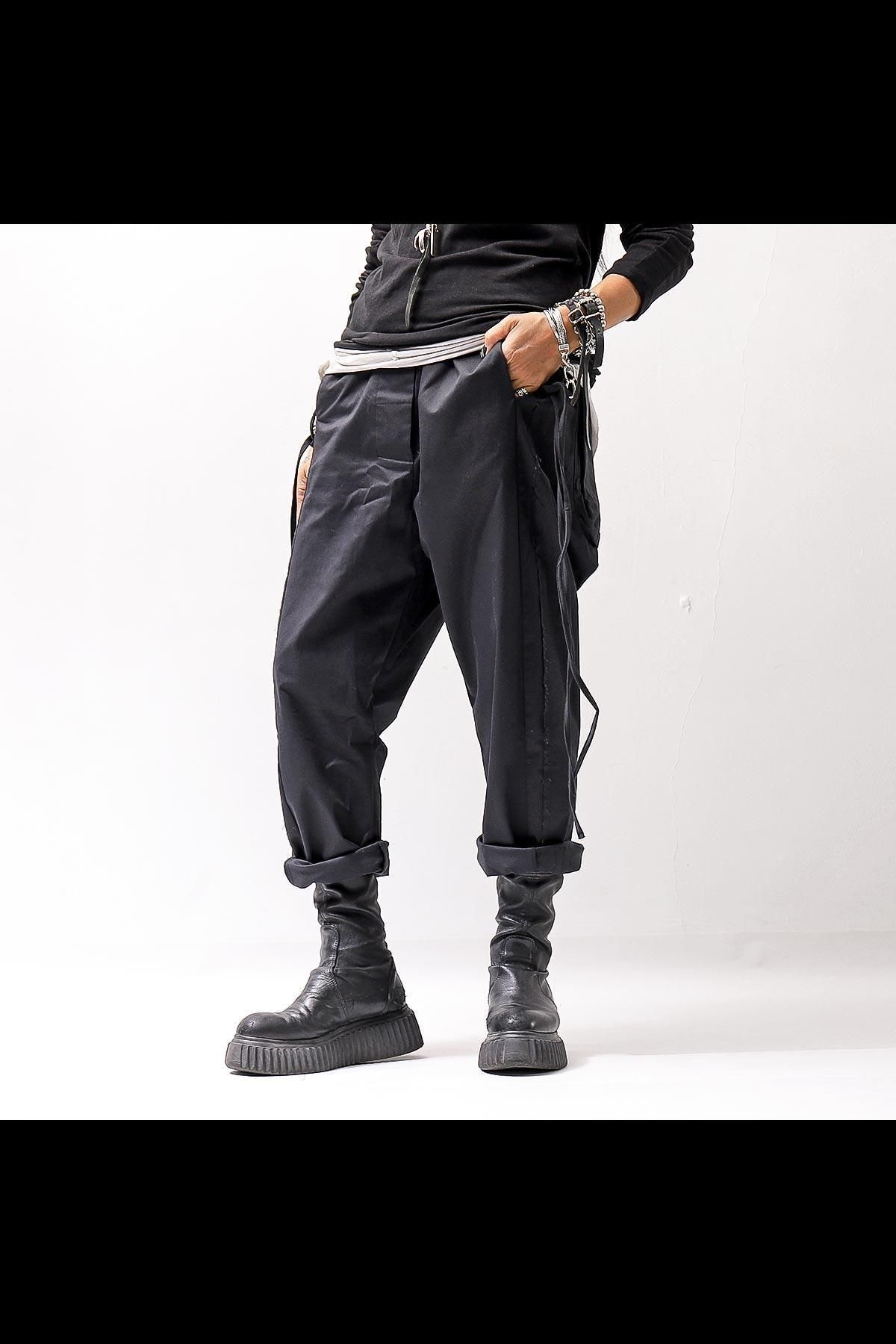 <img class='new_mark_img1' src='https://img.shop-pro.jp/img/new/icons8.gif' style='border:none;display:inline;margin:0px;padding:0px;width:auto;' />UNISEX COTTON SARROUEL PANTS OGB1760/M2_BLACK