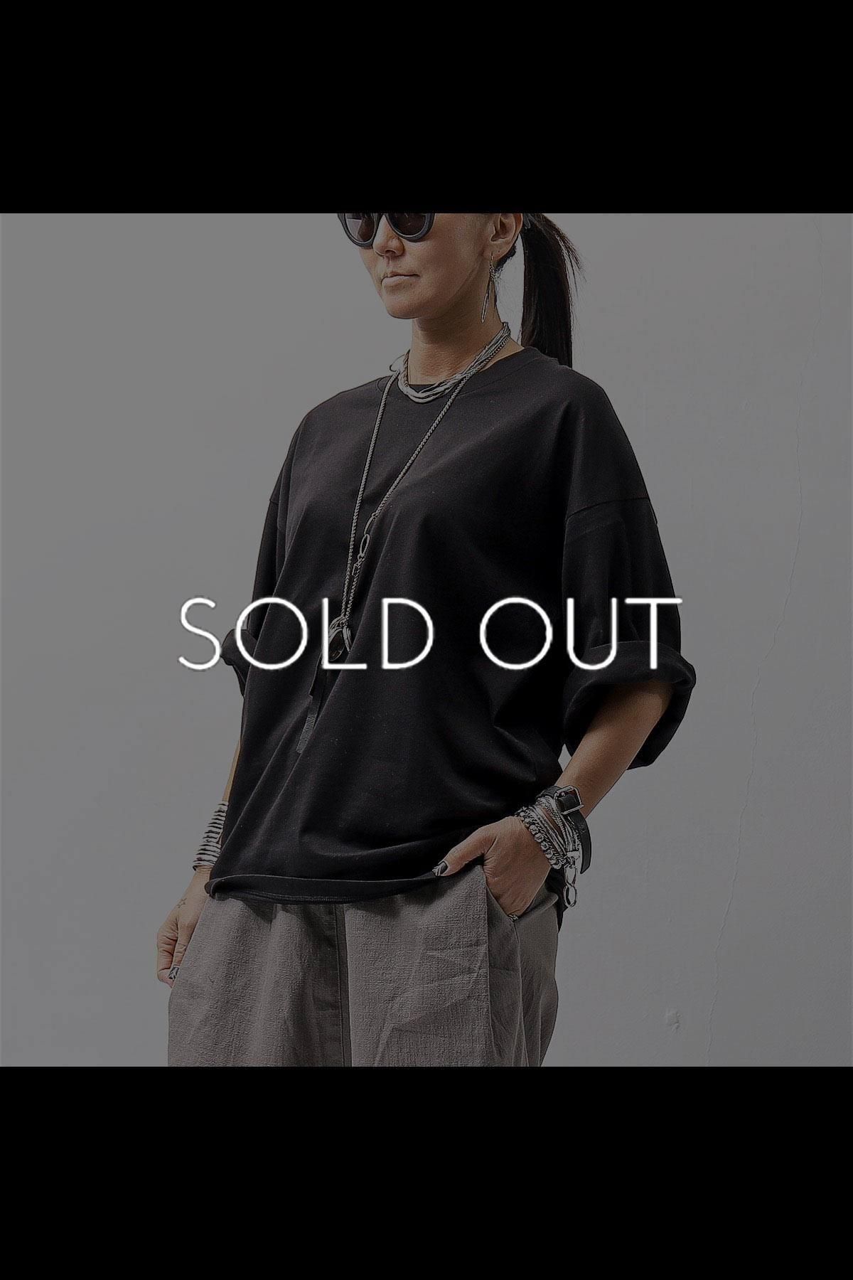 UNISEX COTTON THREE-QUARTER SLEEVE TEE MTS852_BLACK