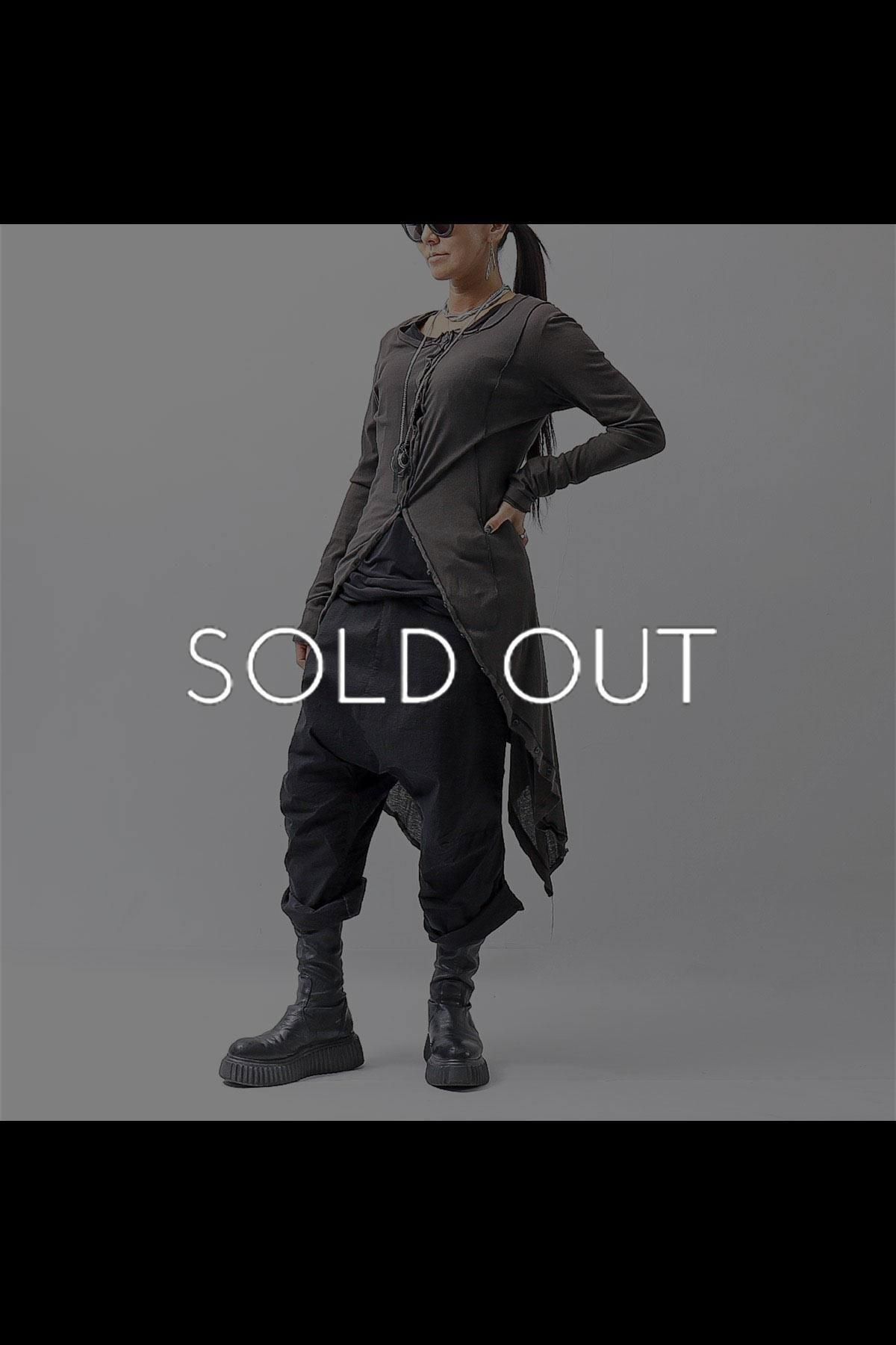 RIB COTTON PENGUIN BUTTON LONG TOP 234 0904_LAVA