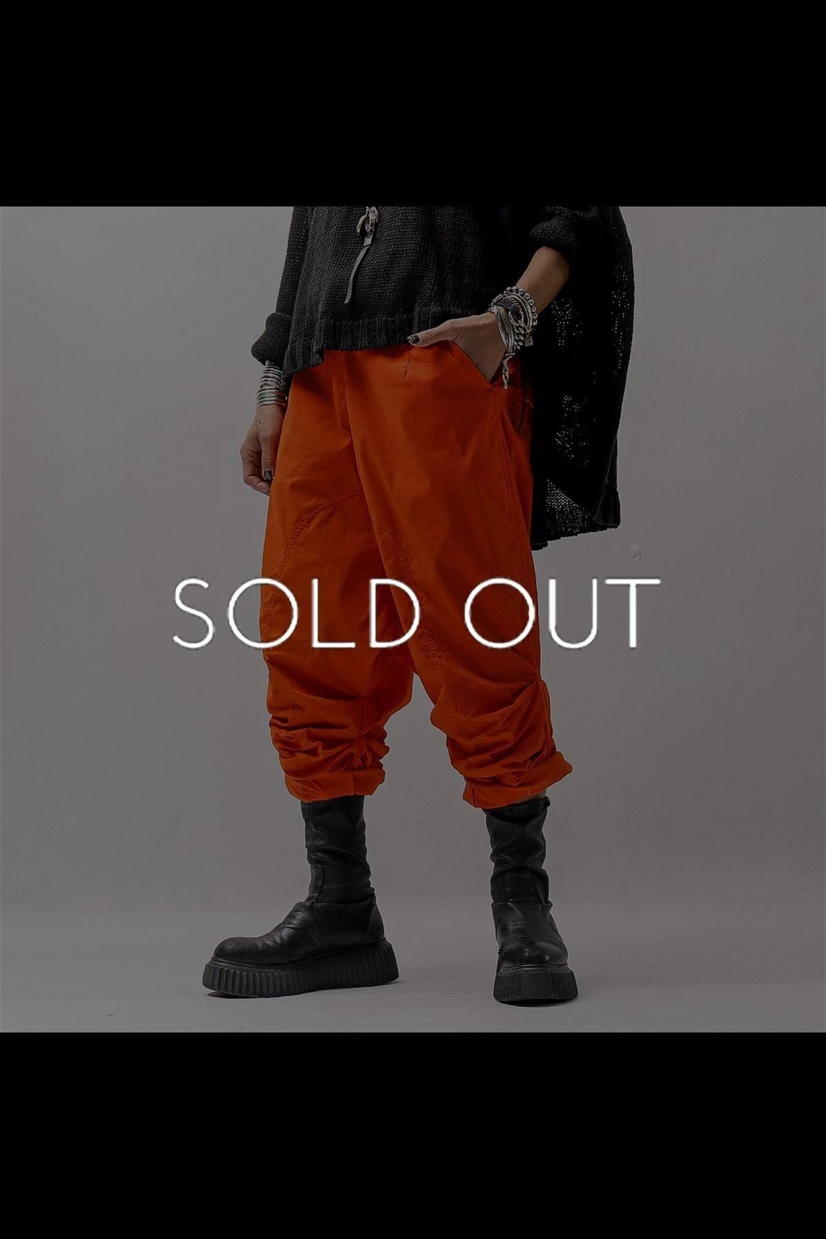 UNISEX SUPER STRETCH PAPER TEXTURE PANTS 239 0102_MANDARINE