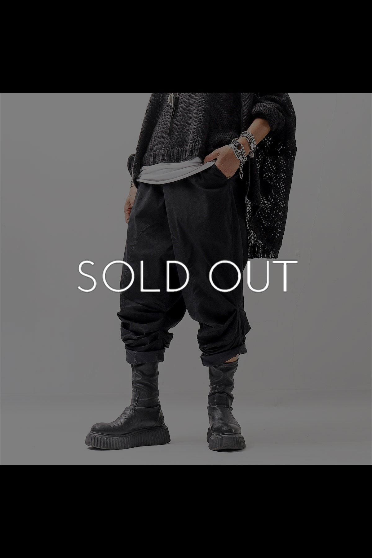 UNISEX SUPER STRETCH PAPER TEXTURE PANTS 239 0102_BLACK