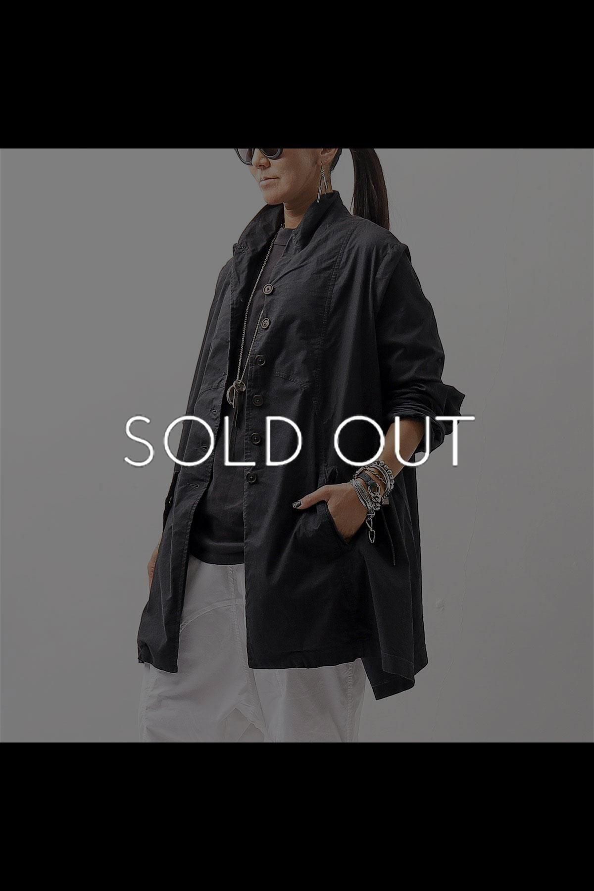 UNISEX SUPER STRETCH PAPER TEXTURE BALLOON SHIRT JACKET 239 1111_BLACK