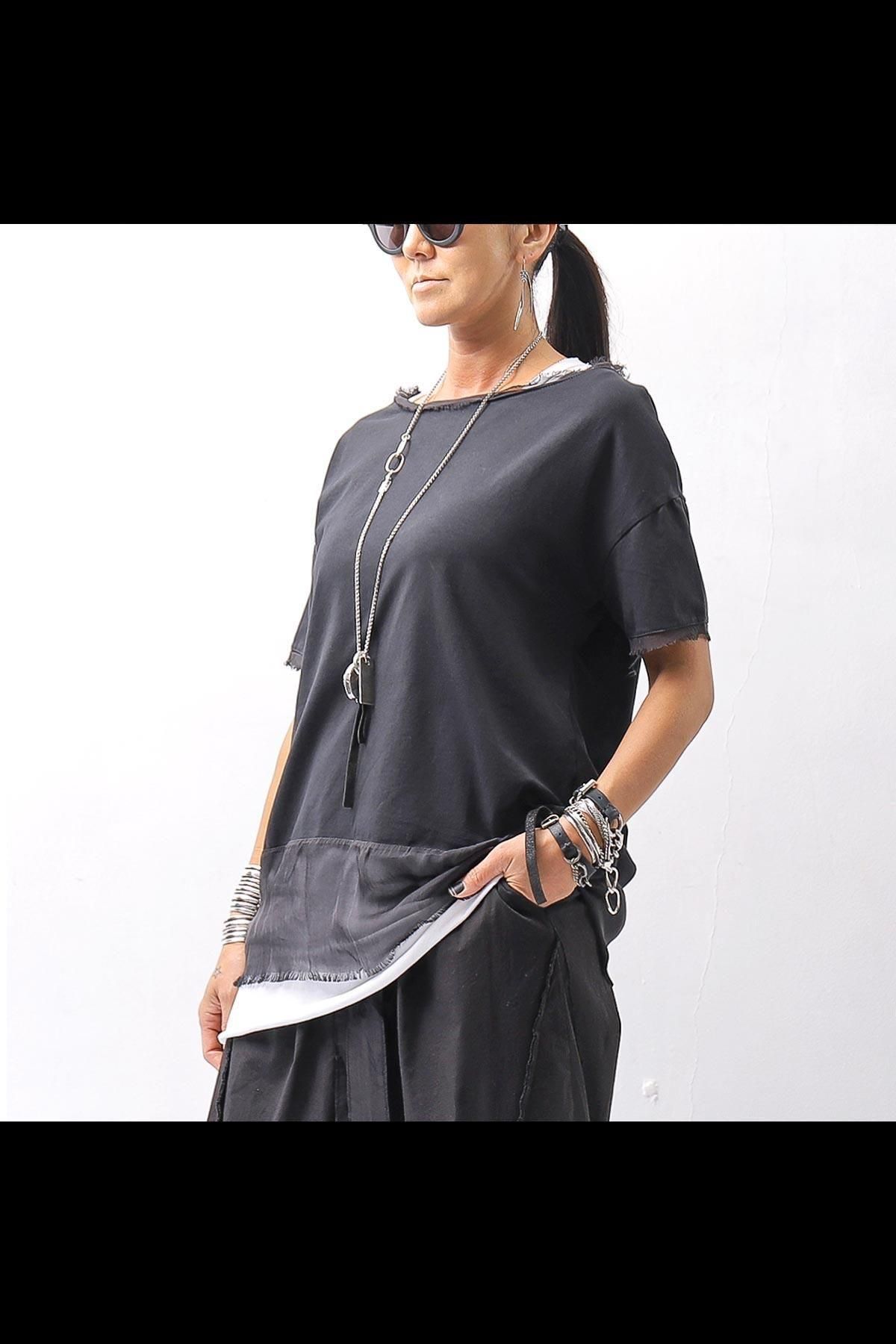 <img class='new_mark_img1' src='https://img.shop-pro.jp/img/new/icons8.gif' style='border:none;display:inline;margin:0px;padding:0px;width:auto;' />STRETCH COTTON & VISCOSE SILK TEE SM87_BLACK