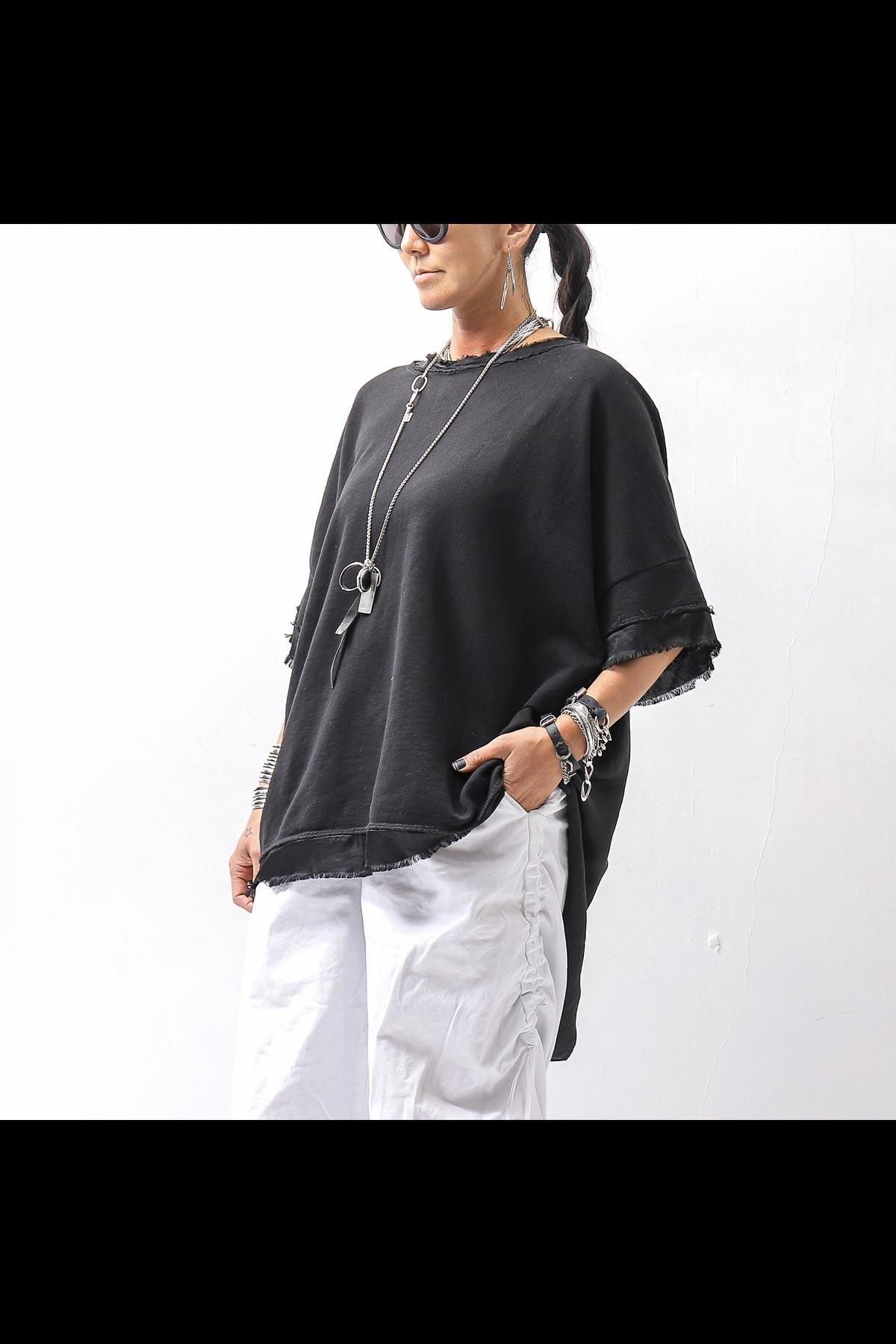 <img class='new_mark_img1' src='https://img.shop-pro.jp/img/new/icons8.gif' style='border:none;display:inline;margin:0px;padding:0px;width:auto;' />BACK DRAPE&COTTON LIGHT SWEAT TOP S04/M1_BLACK