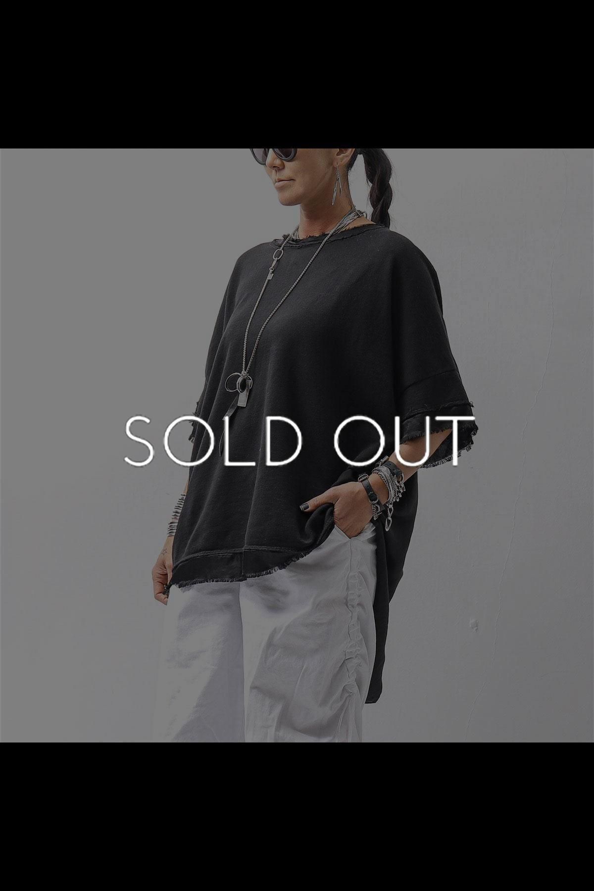 BACK DRAPE&COTTON LIGHT SWEAT TOP S04/M1_BLACK