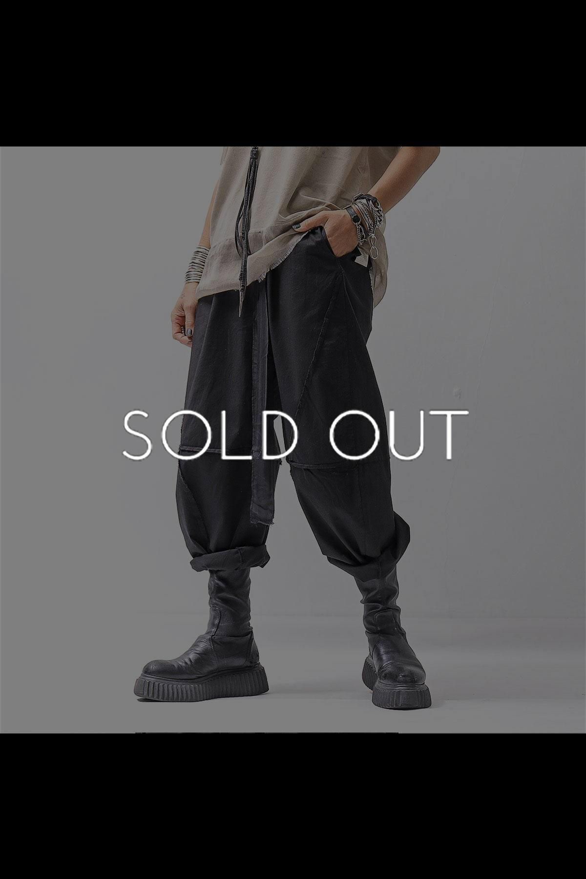 UNISEX LIGHT COTTON RELAX PANTS SM59_BLACK