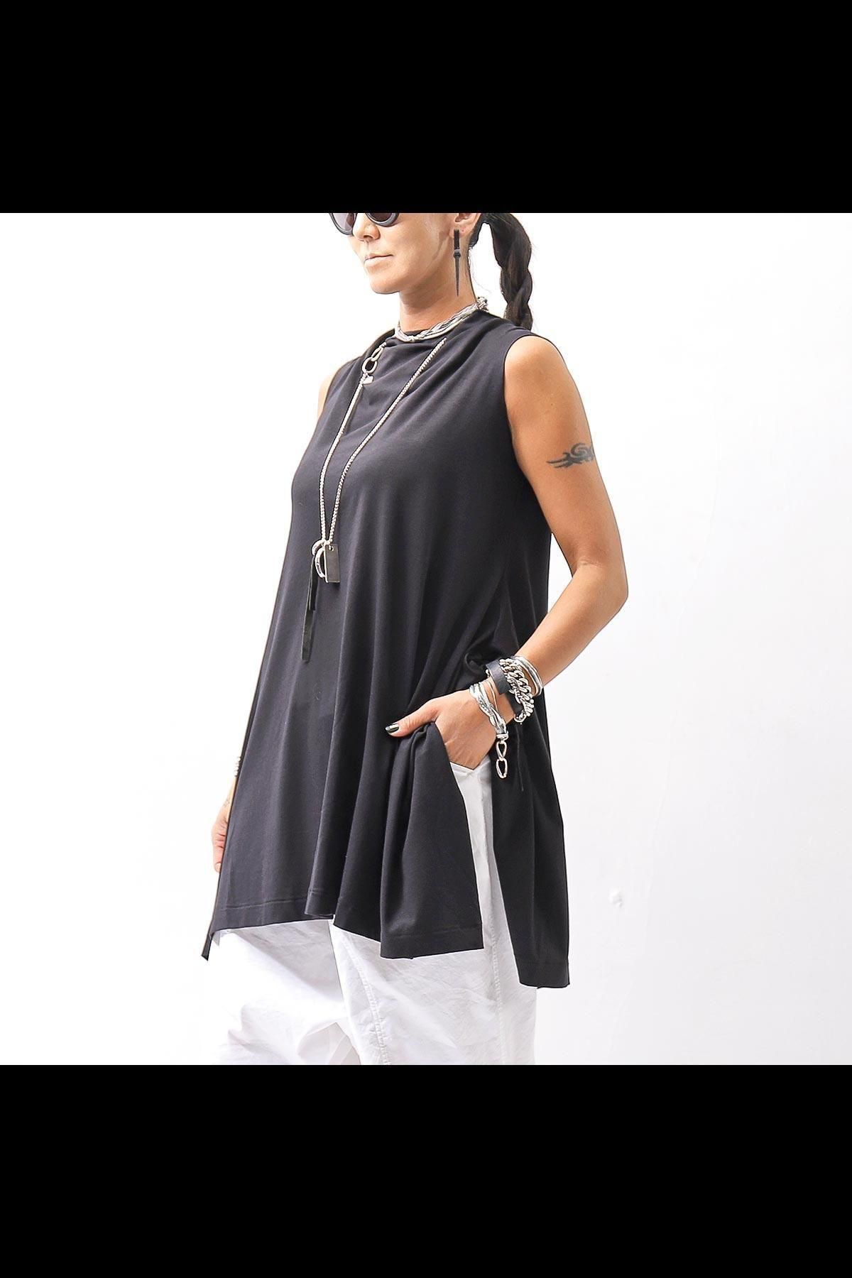 STRECTCH COTTON USUFUL TOP 5068_BLACK