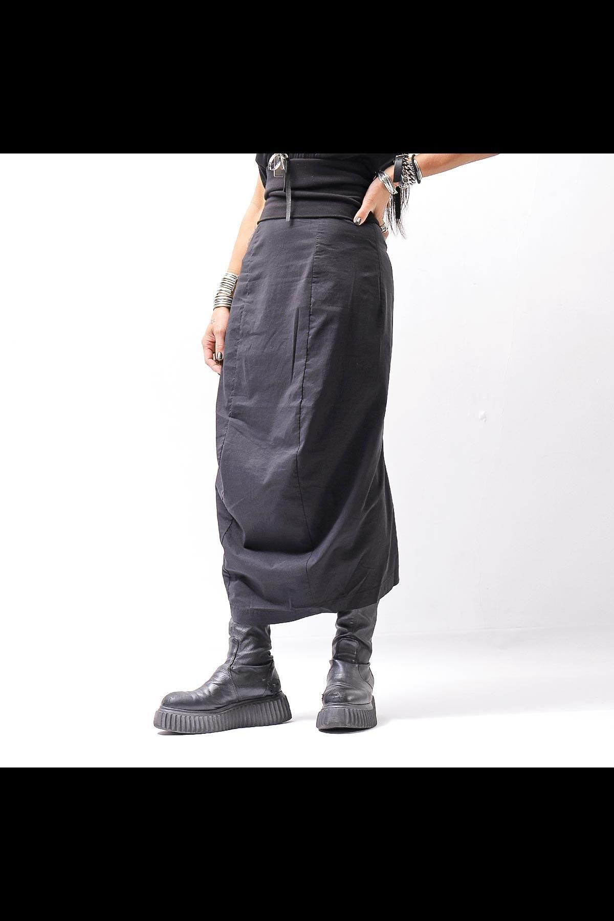 <img class='new_mark_img1' src='https://img.shop-pro.jp/img/new/icons8.gif' style='border:none;display:inline;margin:0px;padding:0px;width:auto;' />STRETCH COTTON SLIM SKIRT 363 0307_BLACK