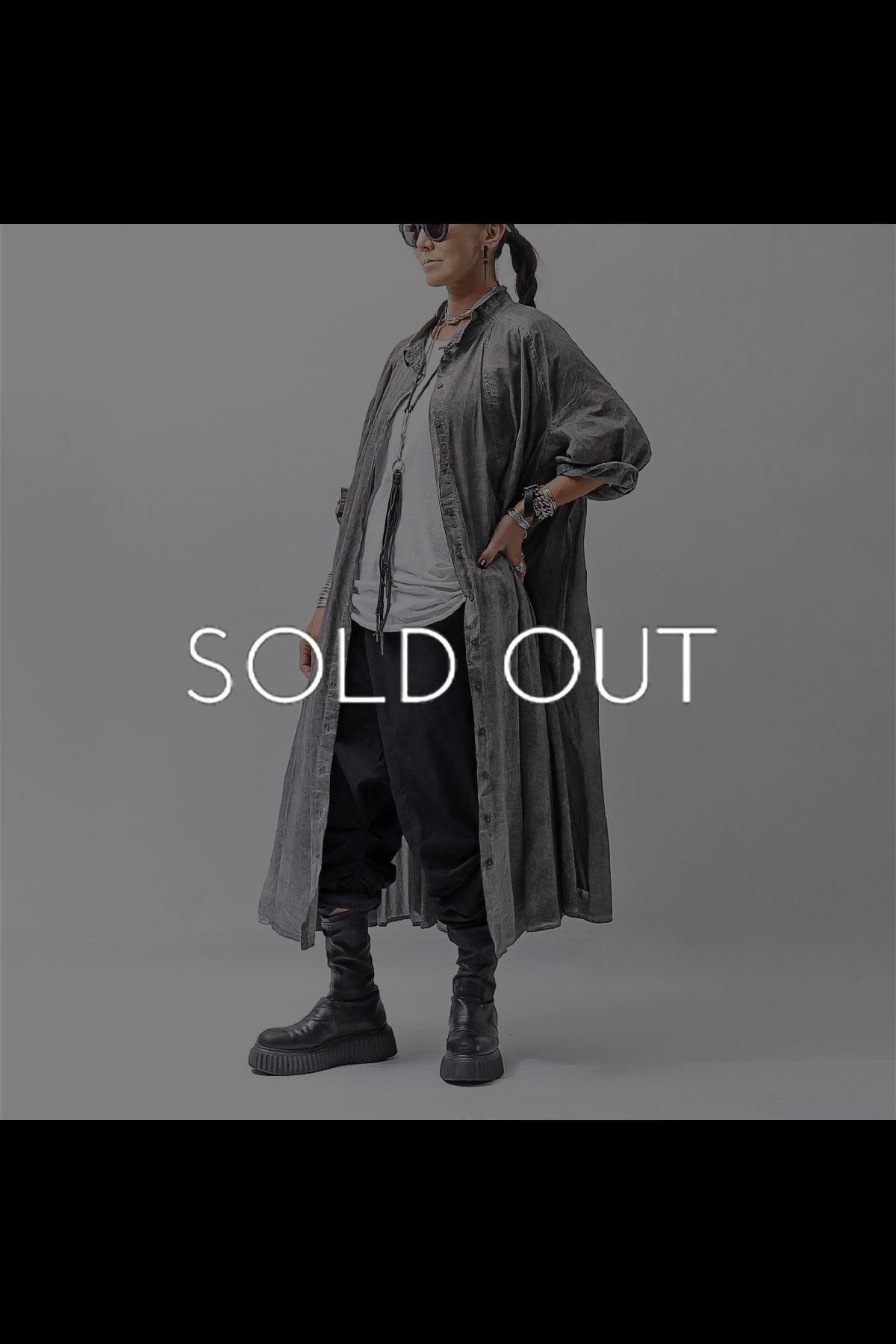 LIGHT COTTON SHIRT CARDIGAN DRESS 332 0912_BLACK WASH(GREY)