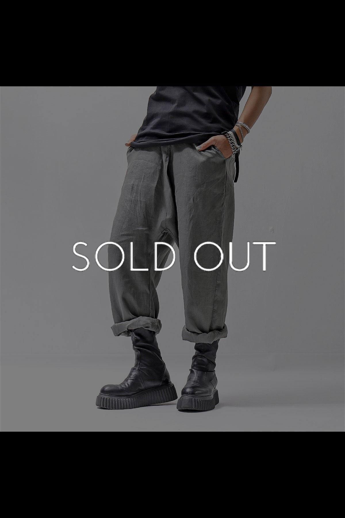 UNISEX RELAX&STYLISH LINEN PANTS BZB1701_SMOKE GREEN
