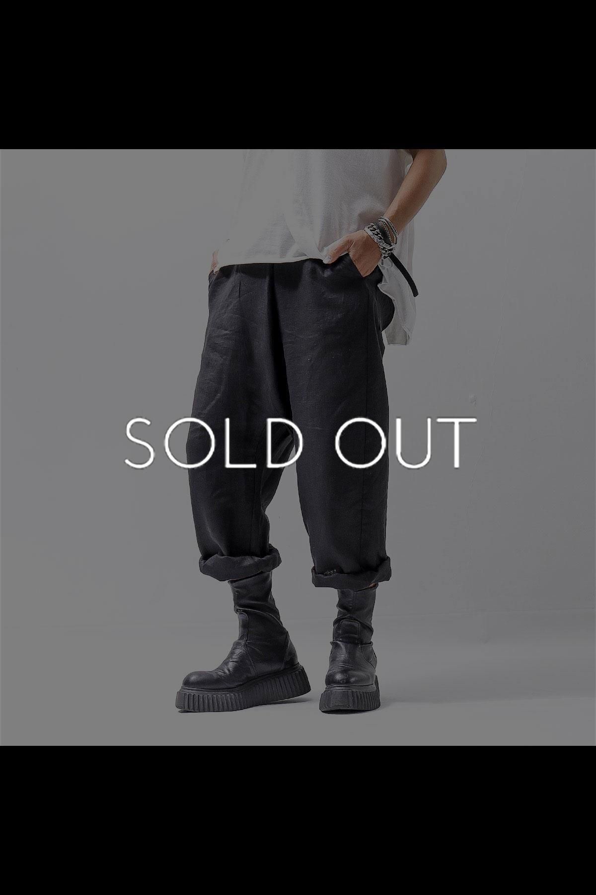 UNISEX RELAX&STYLISH LINEN PANTS BZB1701_BLACK