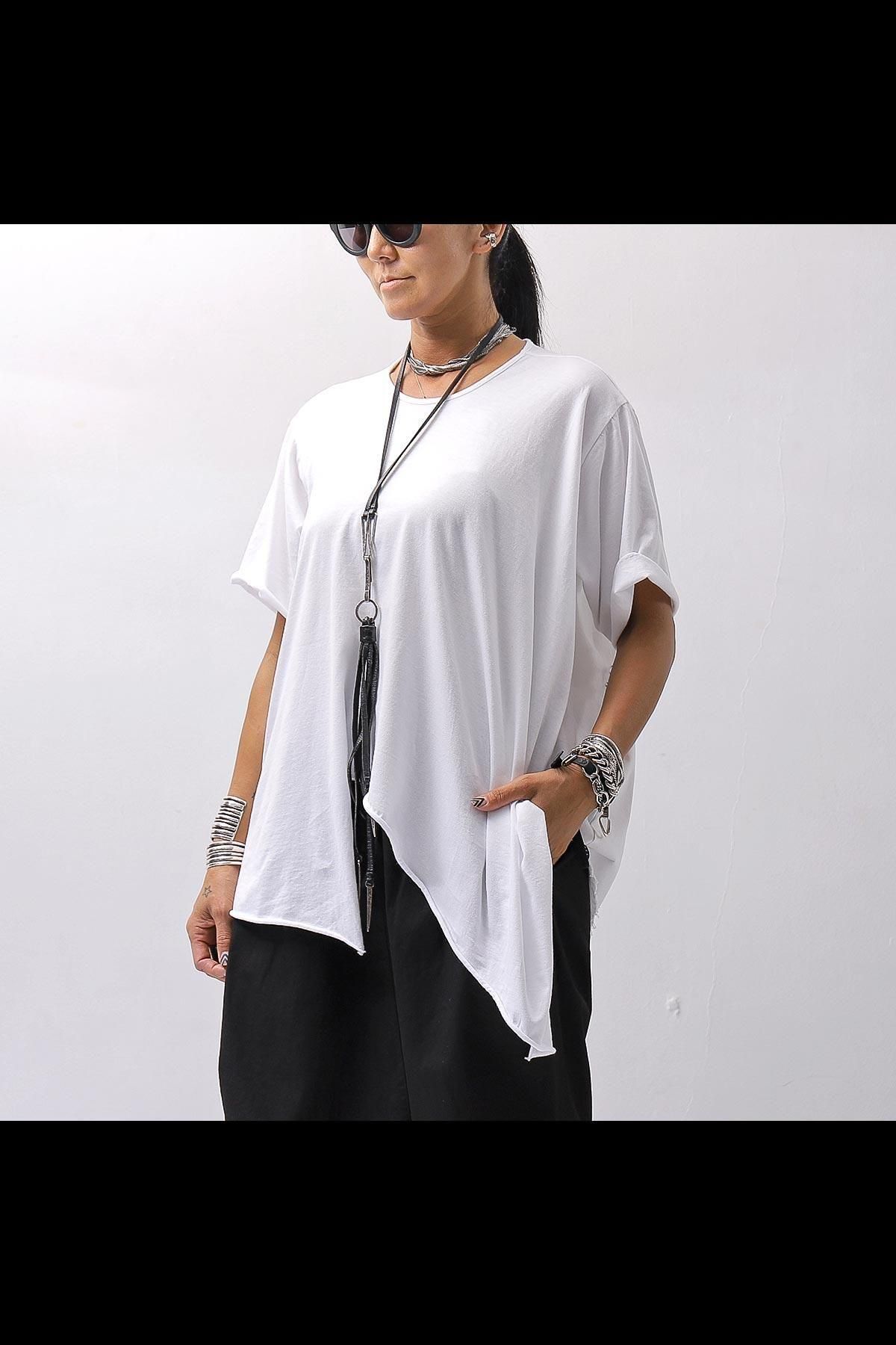 ASYMMETRY COTTON TEE 253RO/CC_WHITE
