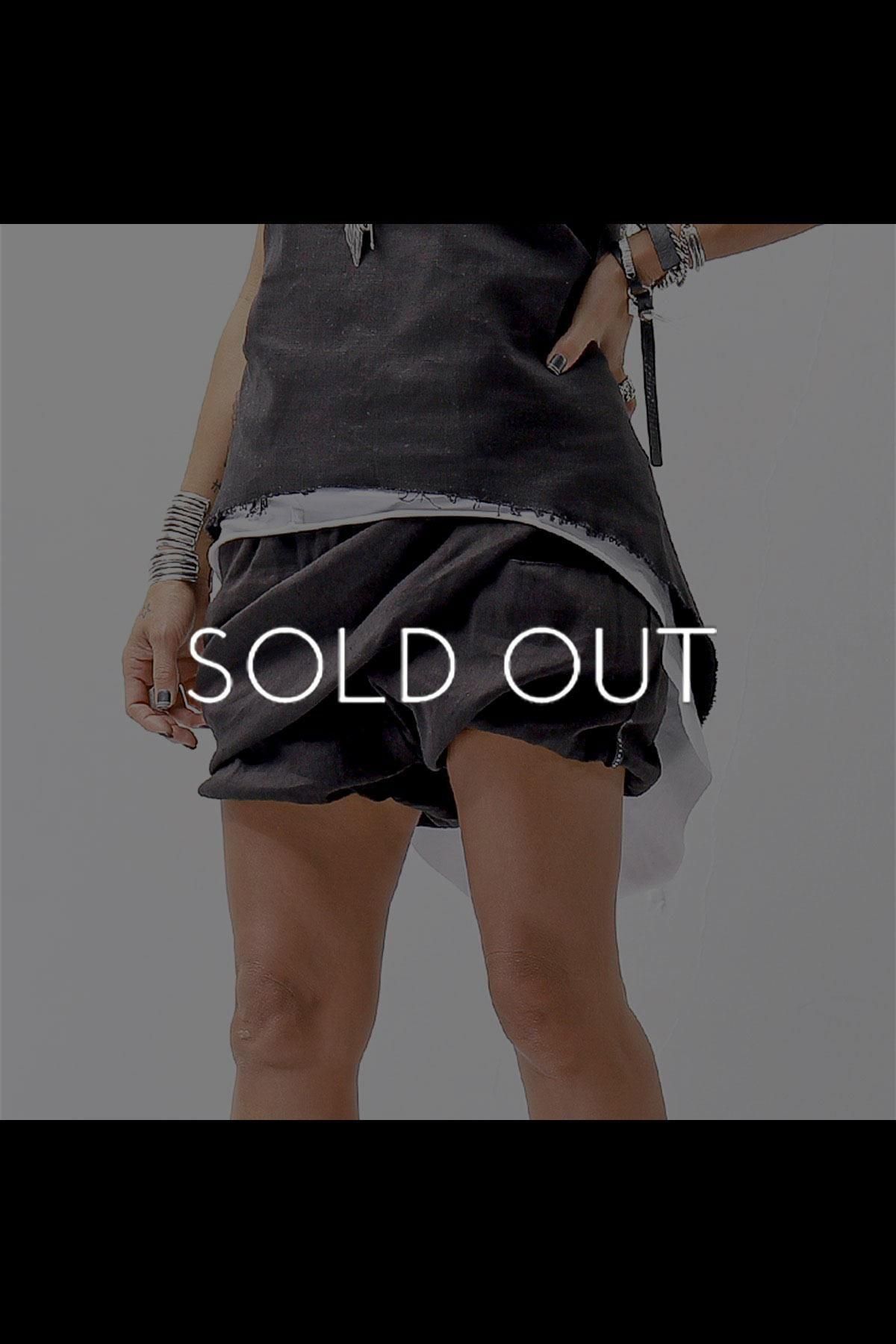 COVERED SHORT PANTS 203LOS_BLACK