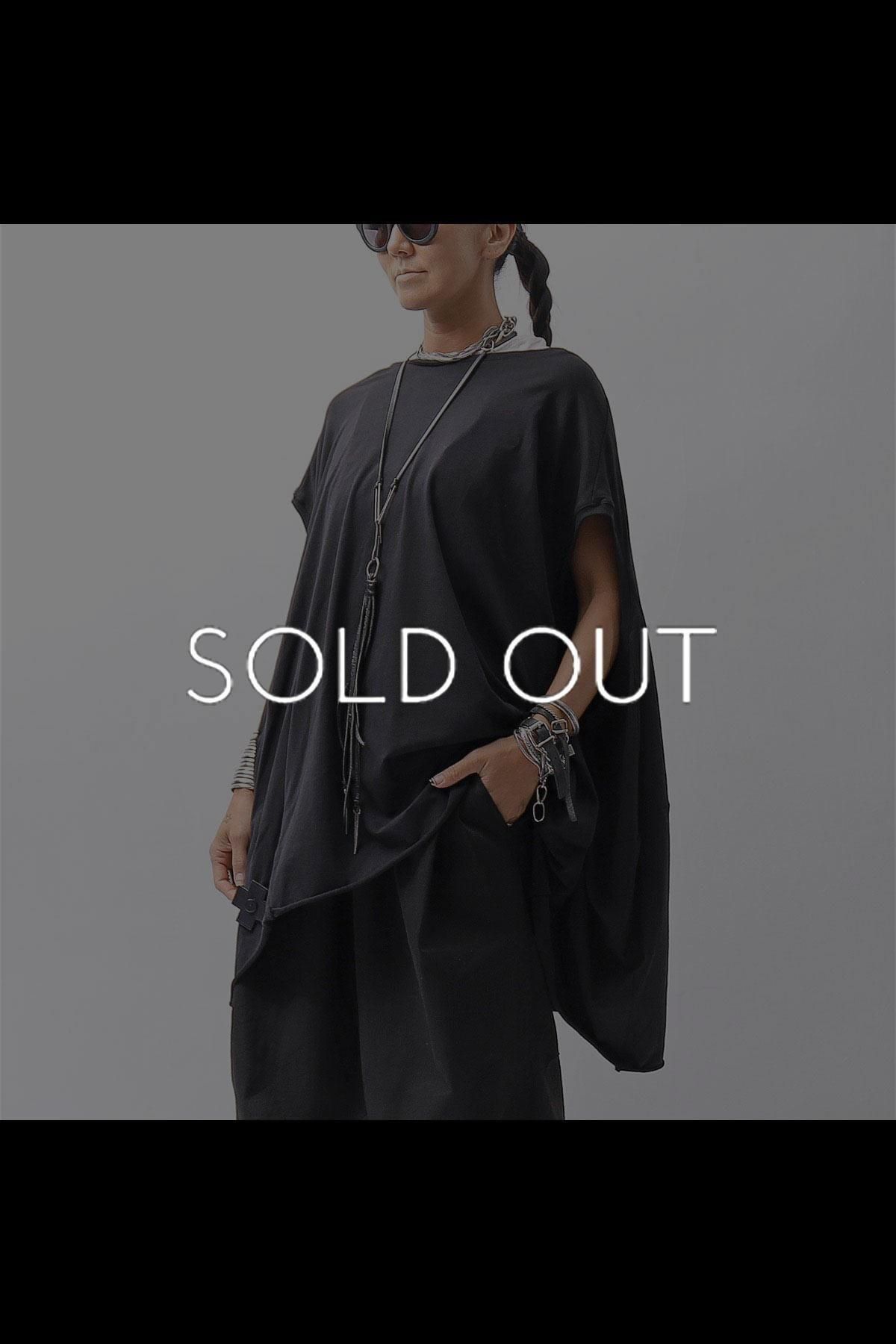 OVER SIZED COTTON STRETCH TOP 5019_BLACK