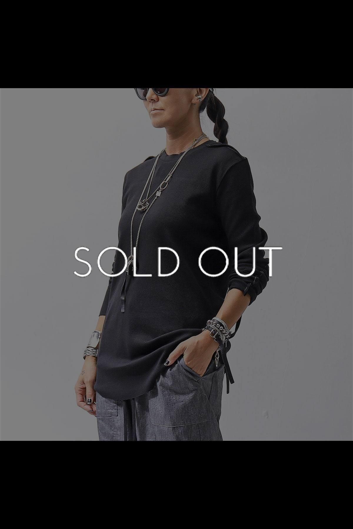 UNISEX WAFFLE COTTON LONG SLEEVE MT898_BLACK