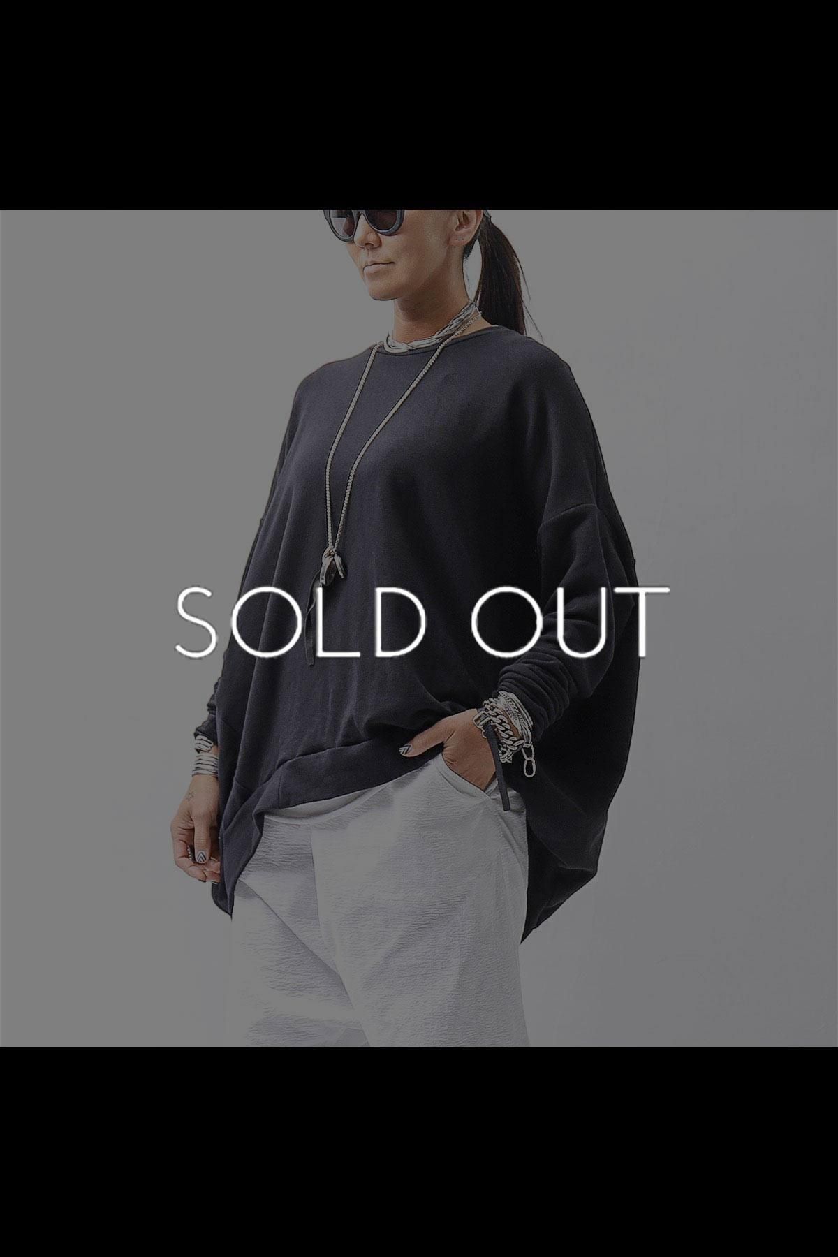 UNISEX BACK DRAPE TOP 154QK02_BLACK