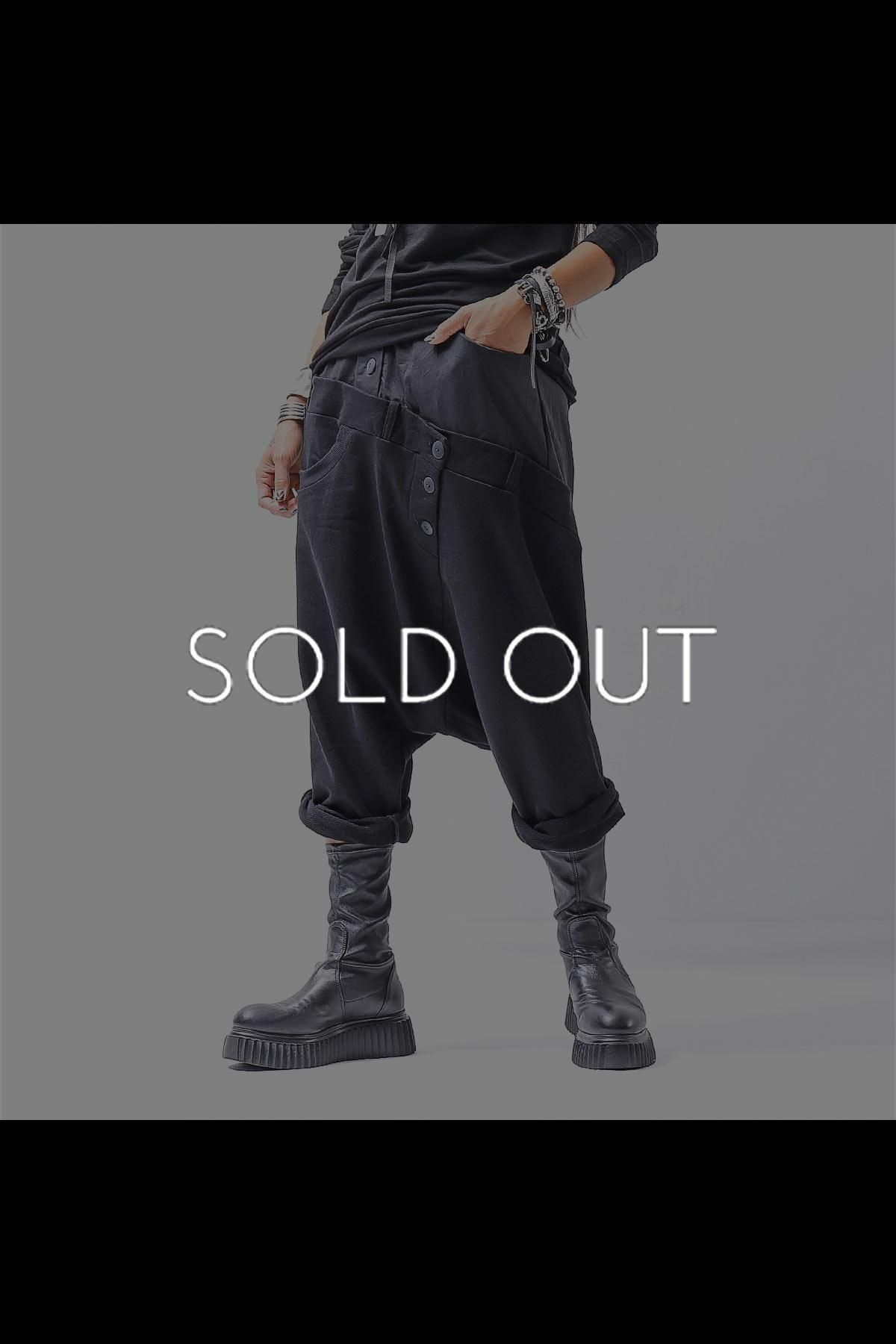 UNSEX COTTON&SWEAT BOX SARROUEL PANTS RBB1974_BLACK